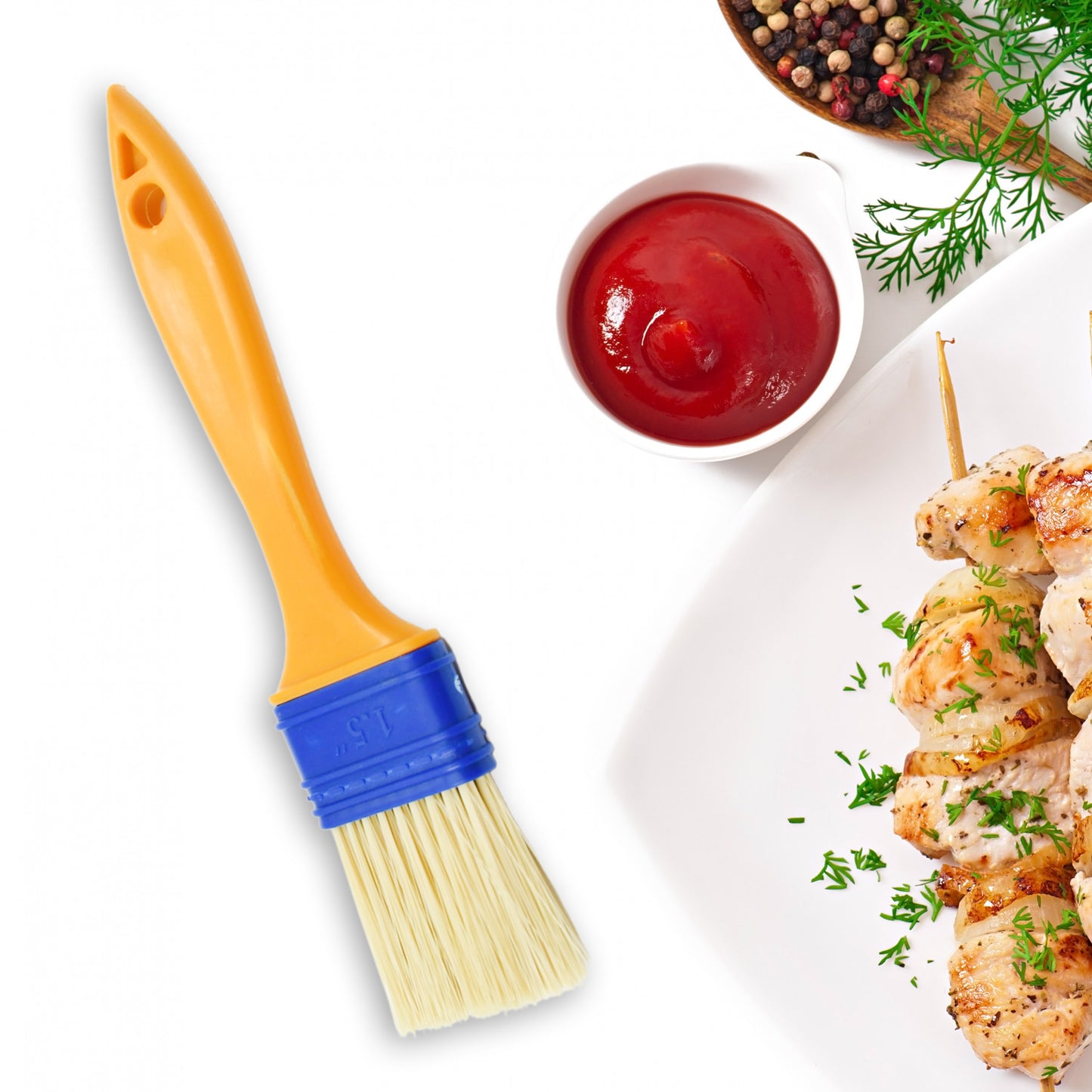 Multifunction Basting Brush For Cooking Pastry Brush Baking Food Butter Brush Dusting Brush For Cooking Grease Brush For Baking Dishwasher Safe Grilling  Hairbrush  Corn (2 Pcs Set) - Happy Price - Image 4