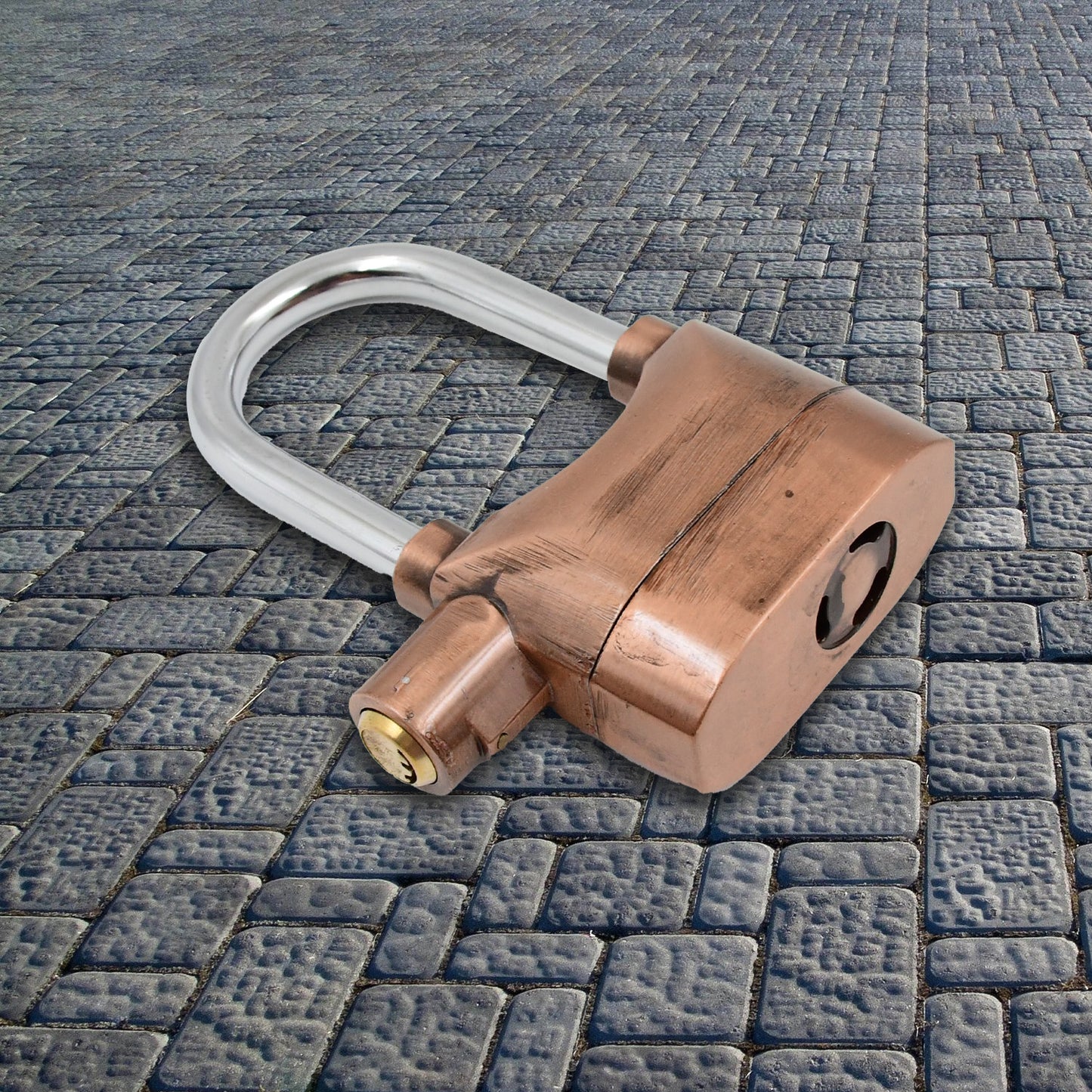 Brown Security Alarm Metallic Lock System With 3 Keys (1 Set) - Happy Price - Image 4