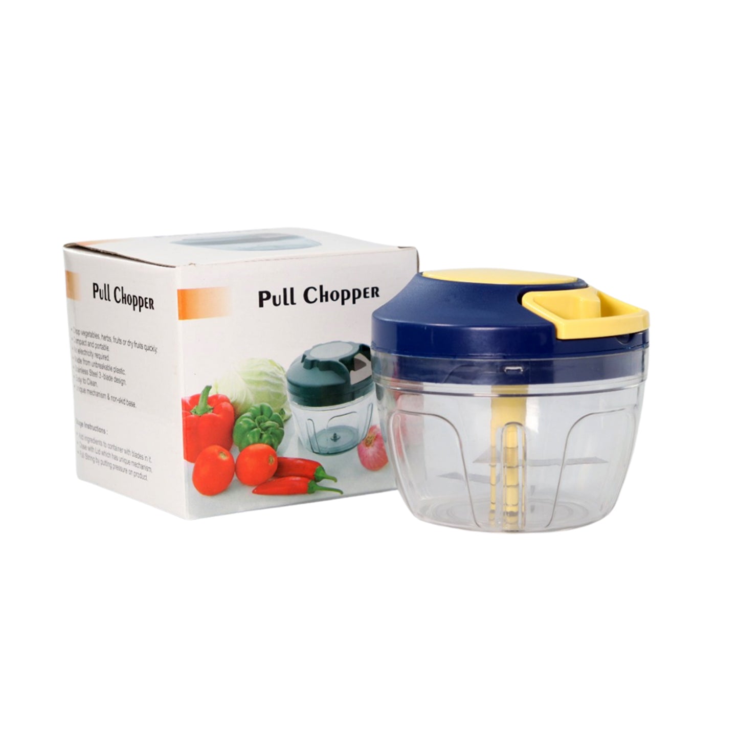 Chopper With 4 Blades For Effortlessly Chopping Vegetables And Fruits For Your Kitchen (650ml) - Happy Price - Image 2