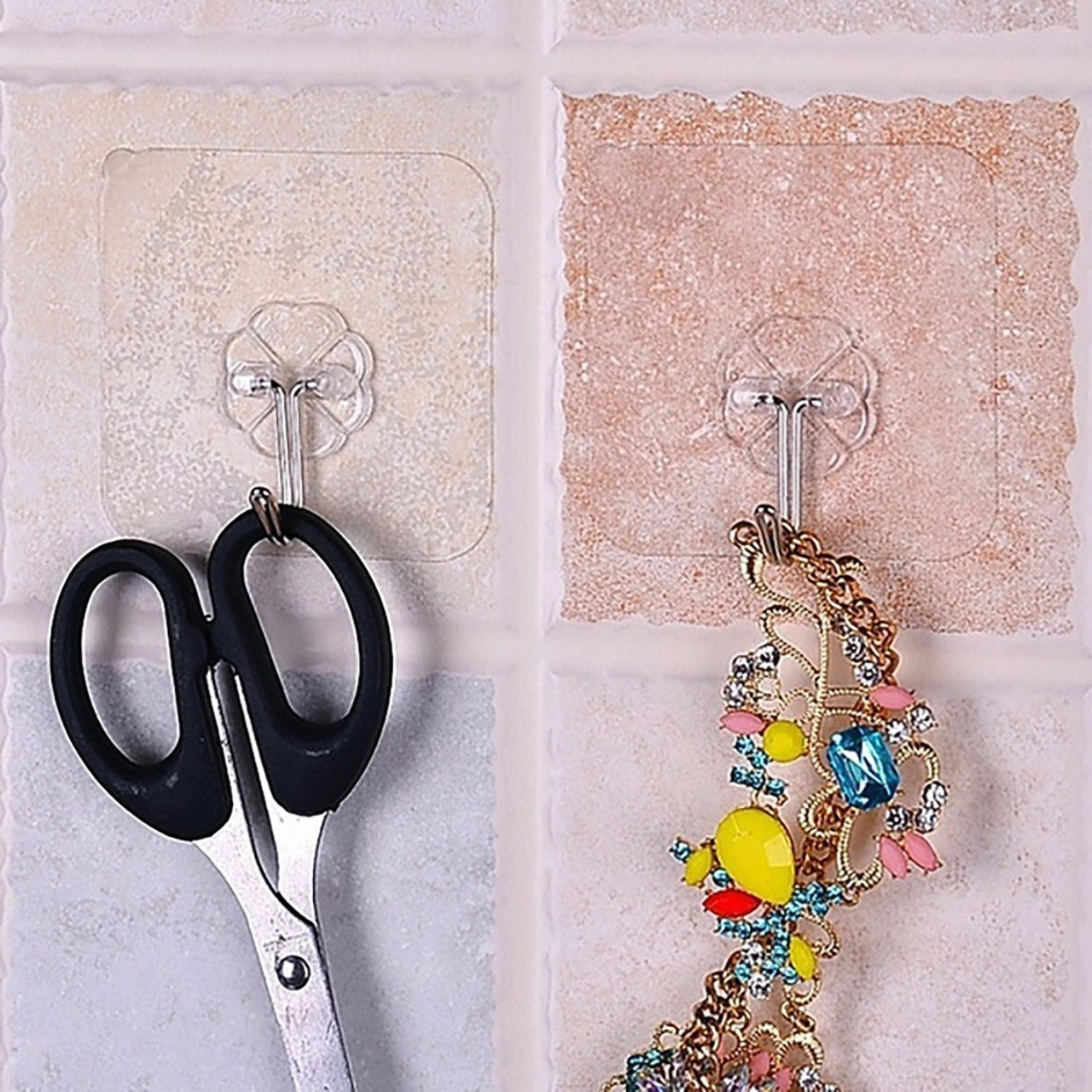 100pc Multipurpose Strong Small Stainless Steel Adhesive Wall Hooks - Happy Price - Image 2