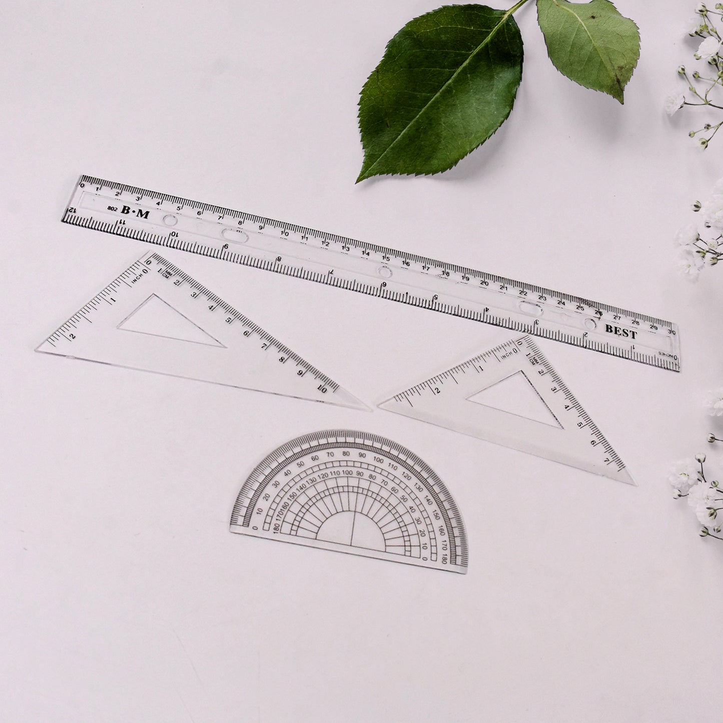 9 In 1 Stationery Set For School Student Office Draft Rulers - Happy Price - Image 3