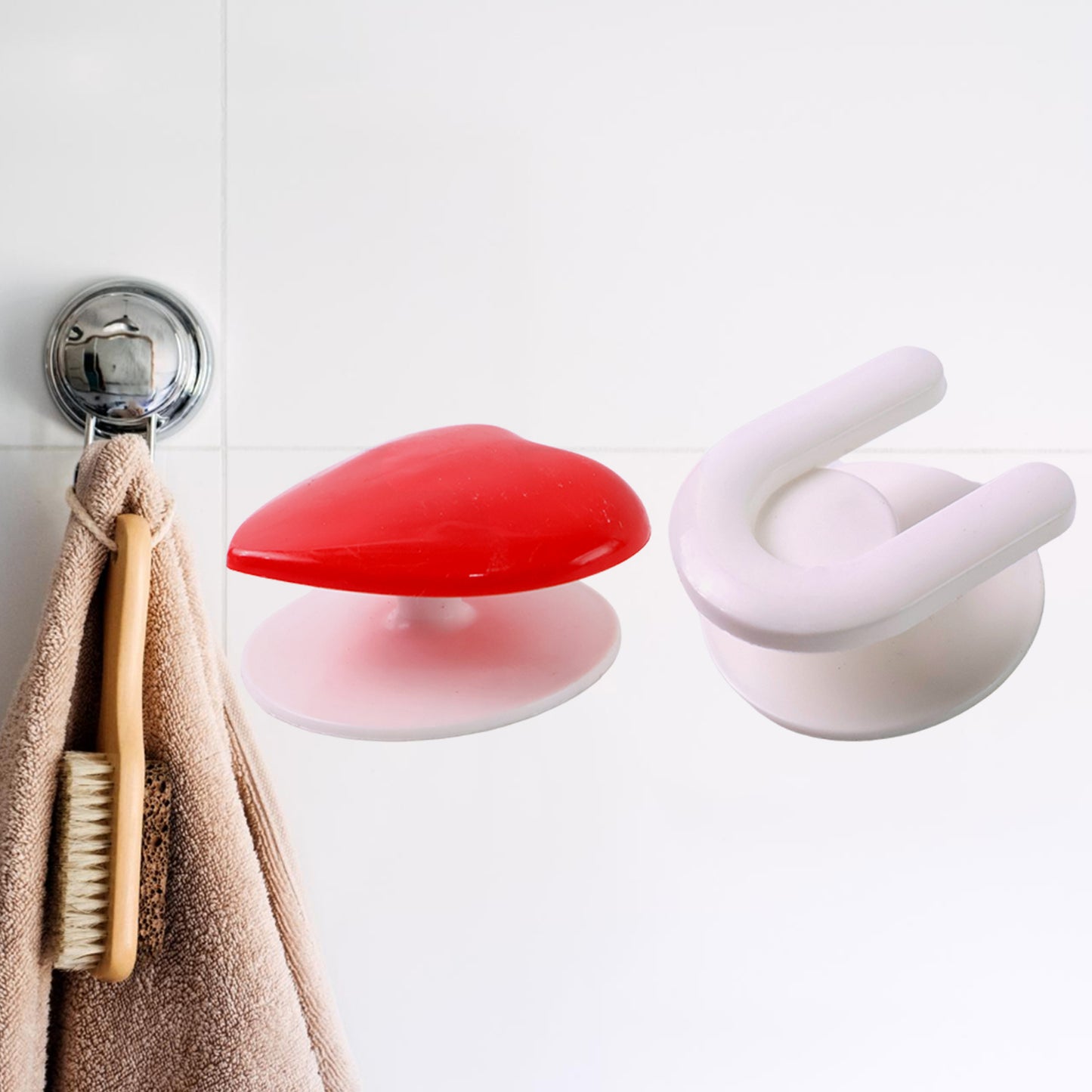 Adhesive Wall Hook Set  For Kitchen Bathroom  Home (3pc) - Happy Price - Image 3