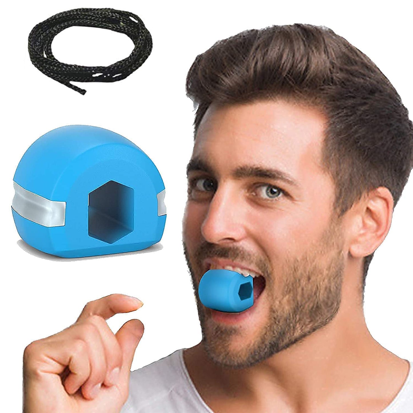 Cn Blue Jaw Exerciser Used To Gain Sharp And Chiselled Jawline Easily And Fast. - Happy Price - Image 5