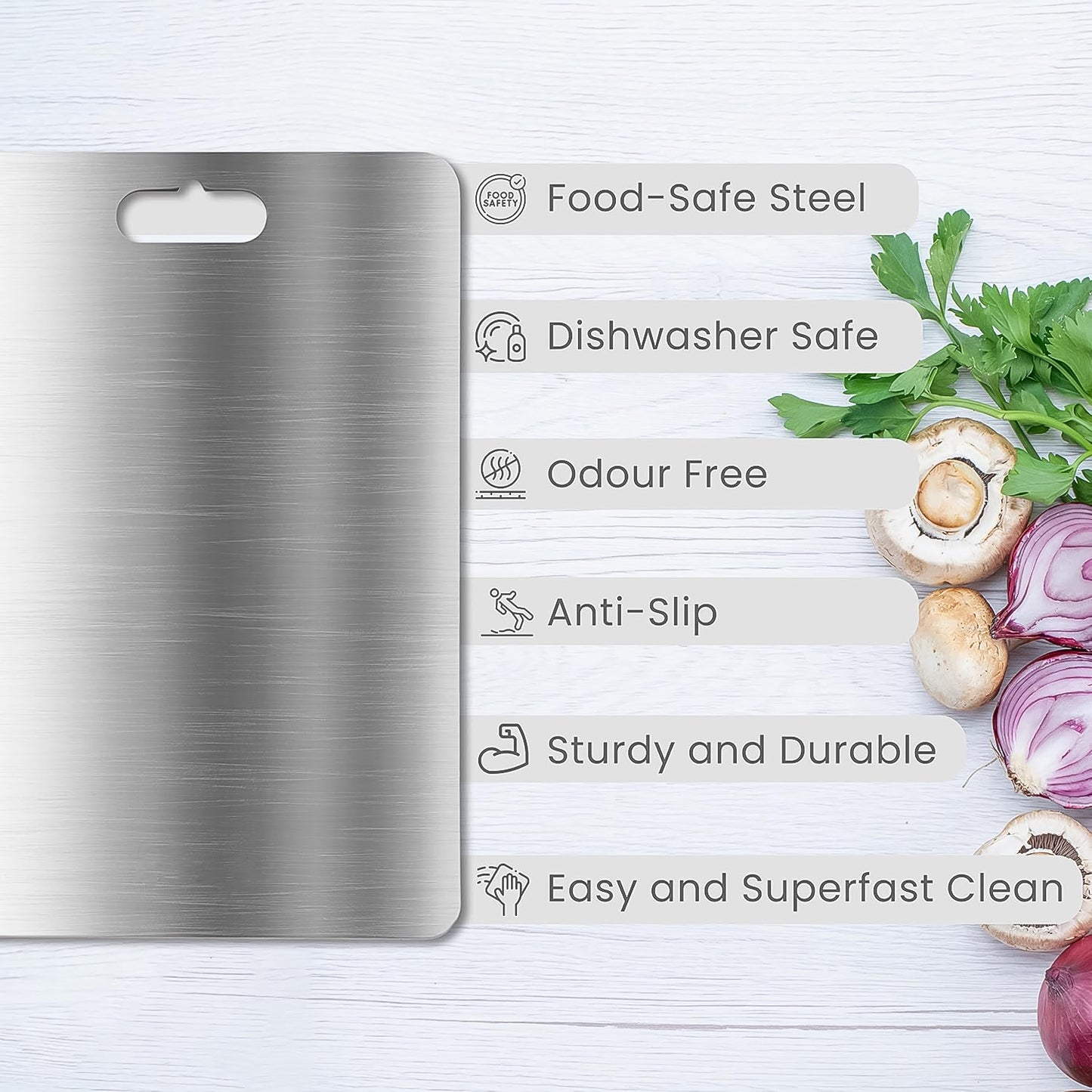 Stainless Steel Vegetable  Fruit Cutting Chopping Board (3120 Cm  1 Pc) - Happy Price - Image 3