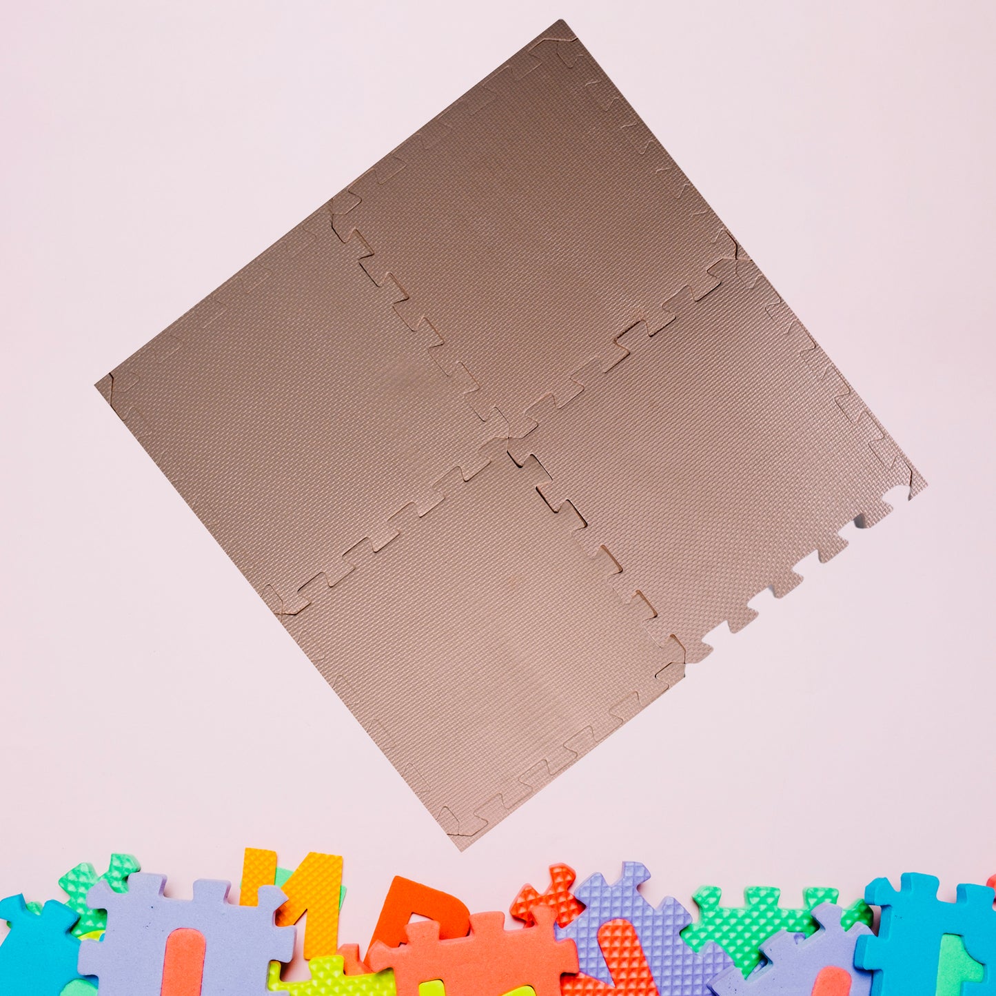 Kids Mats For Floor Soft Plush Foam Babies Puzzle Interlocking Play Mats For Crawling Playing Tile Mat Carpet Rug For Infants And Toddlers (Size - 63x63cm  Set Of 4pc) - Happy Price - Image 3