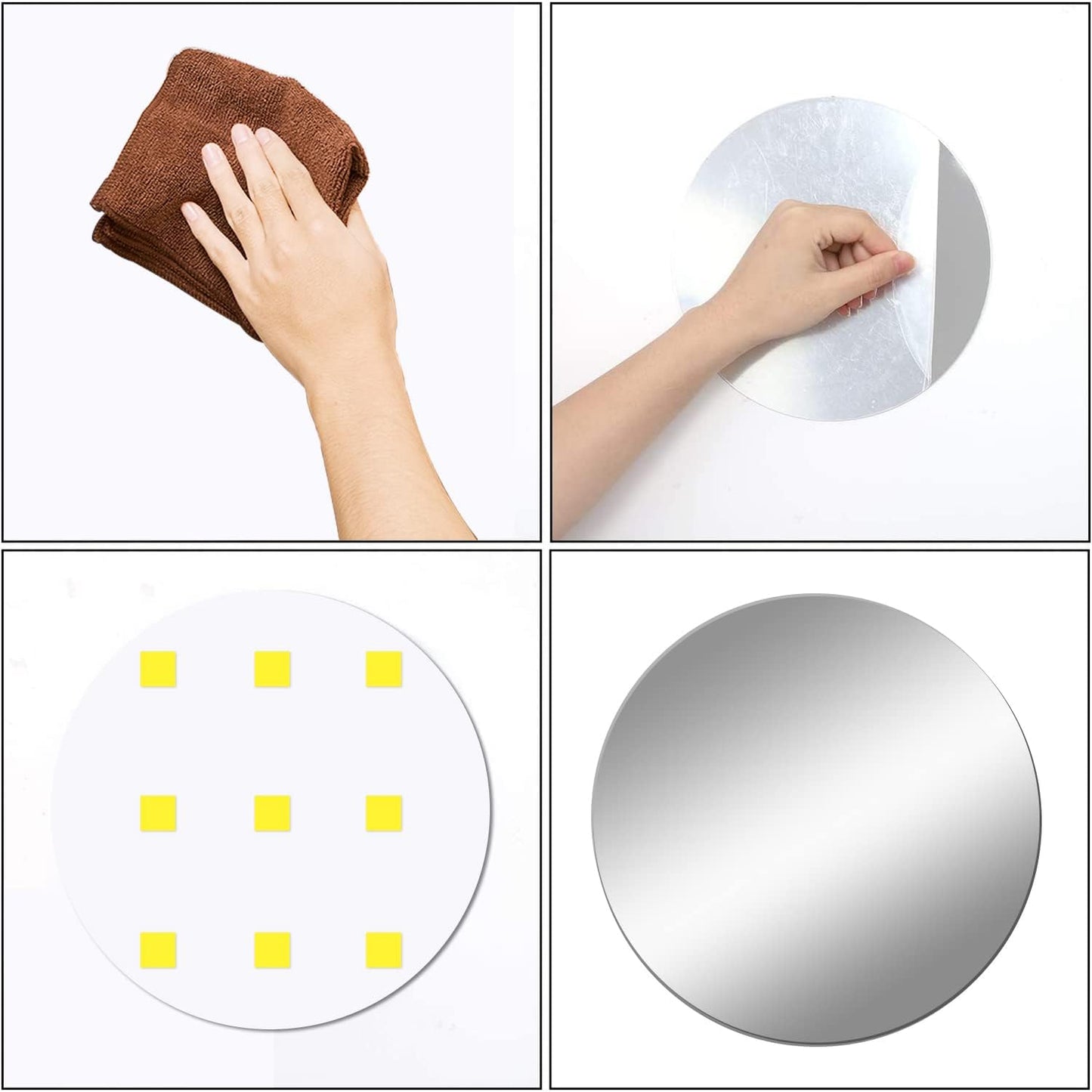 Plastic Square 3d Mirror Wall Stickers (1 Pc) - Happy Price - Image 2