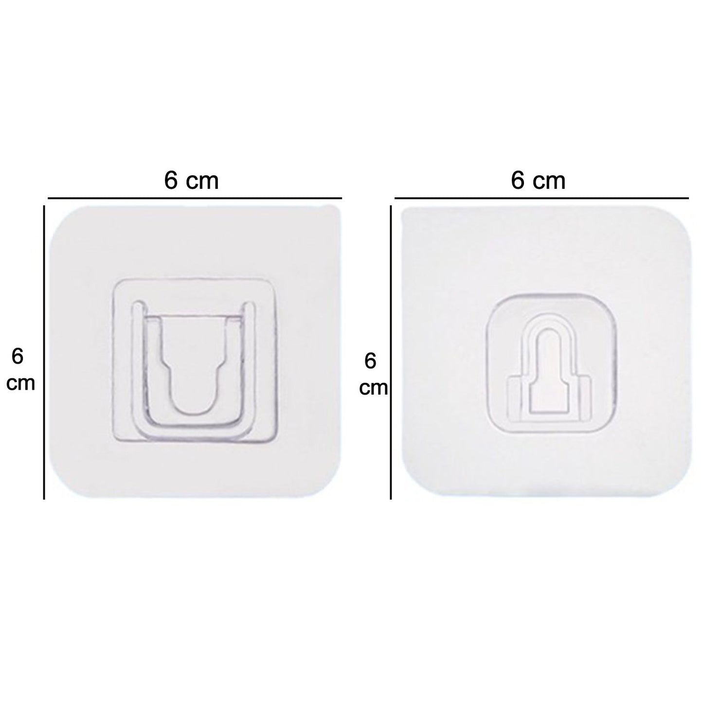 Adhesive Plastic Wall Hooks Heavy Duty Hooks ( 1 Pair ) - Happy Price - Image 6