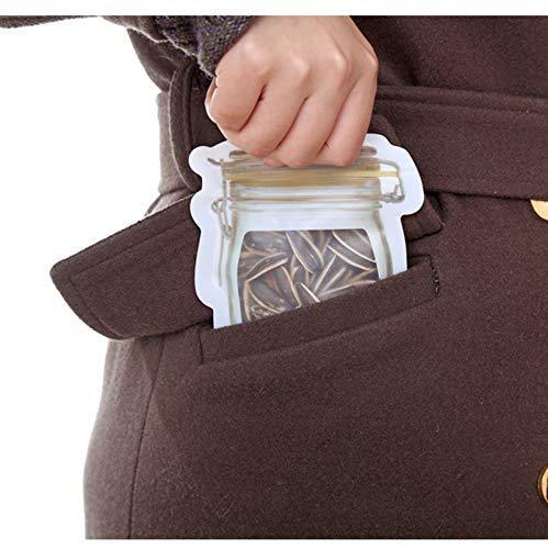 Reusable Airtight Seal Plastic Food Storage Mason Jar Zipper (150ml) - Happy Price - Image 4