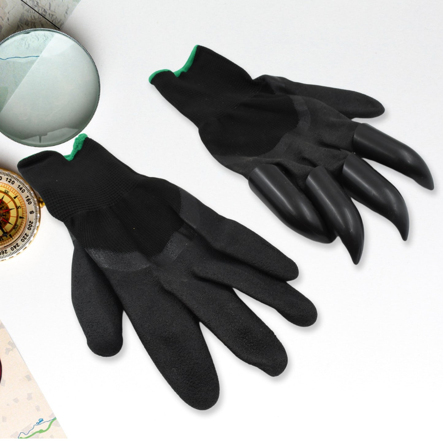Garden Farming Gloves With Hand Fingertips  Plastic Claws (1 Pair) - Happy Price - Image 2