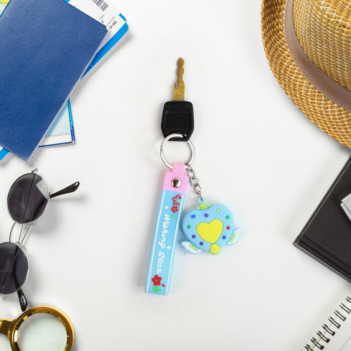 Cute Silicone 3d Key Chain With Metal Hook  Strap (Pack Of 1) - Happy Price - Image 3