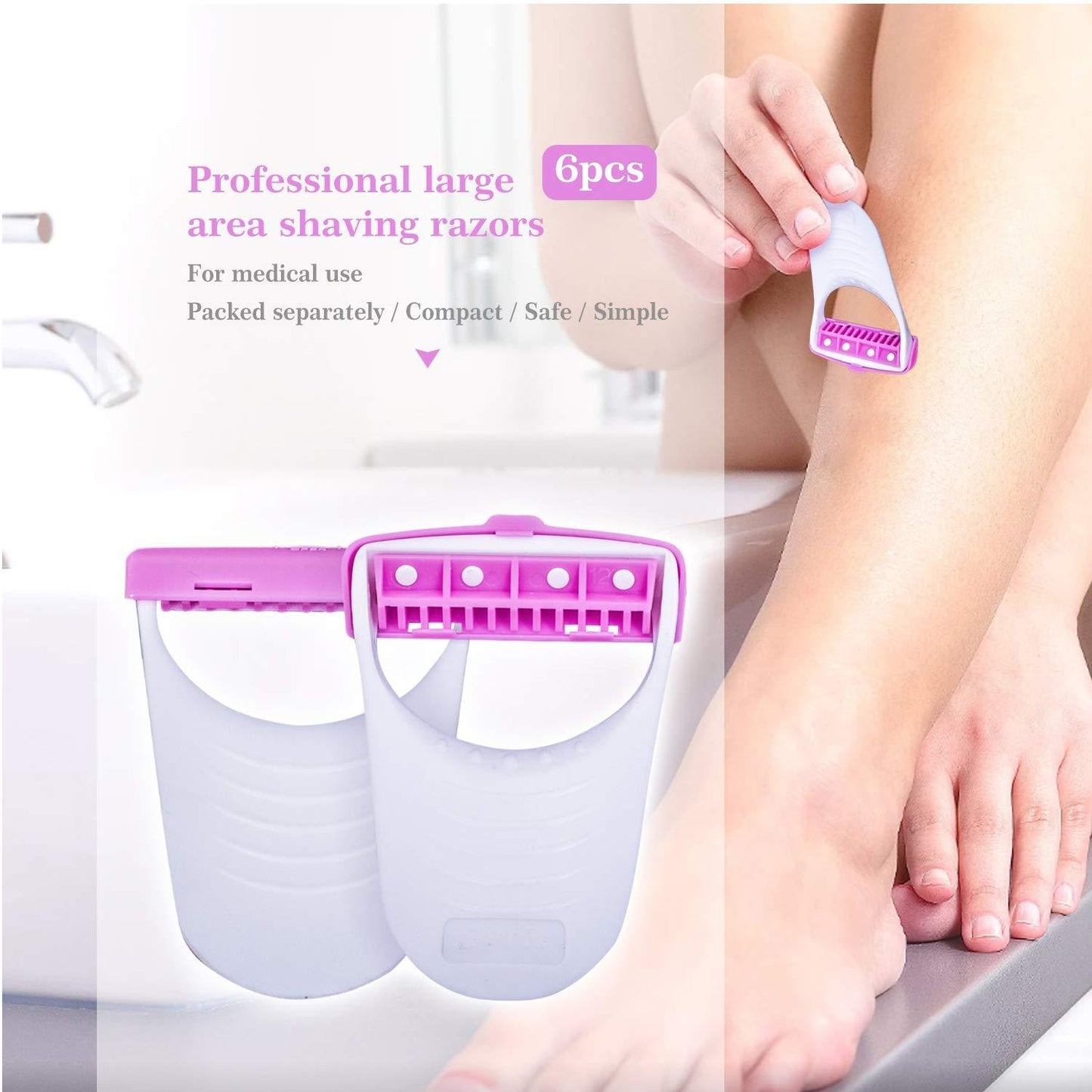 Disposable Body Skin Hair Removal Razor For Women  Pack Of 6 - Happy Price - Image 3
