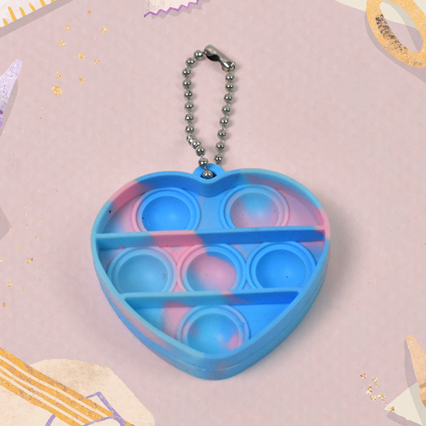 Pop Fidget Toys For Kids Mini Pop Keychain (1 Pc  Mix Color  Design) - Happy Price - Image 4