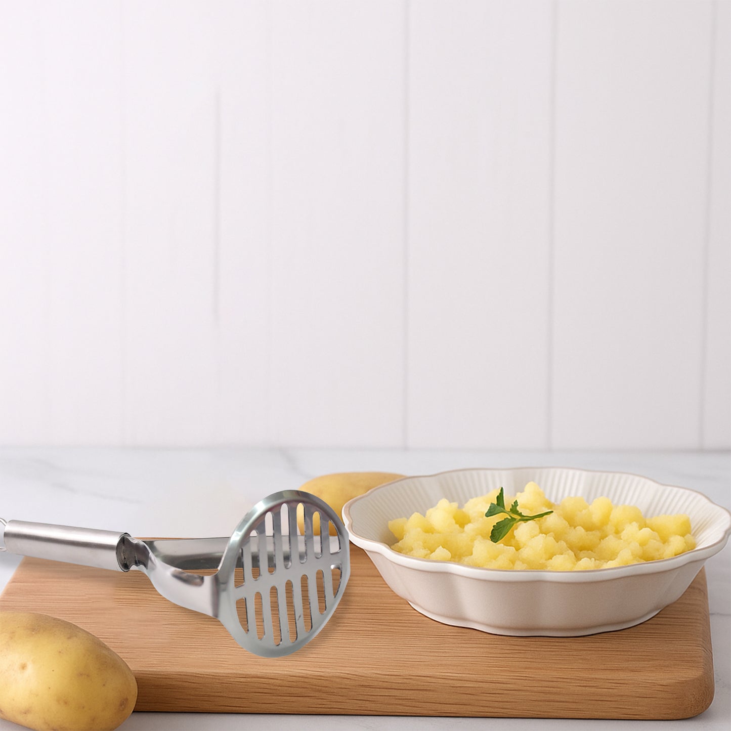 Stainless Steel Potato Masher with Ergonomic Handle (1 Pc) - Happy Price - Image 3