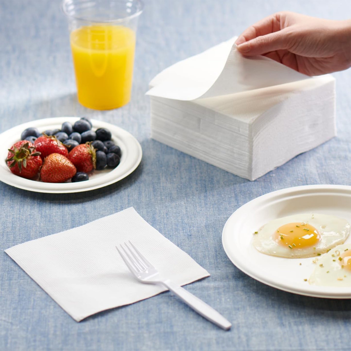 Soft Absorbent Paper Napkins - 75 Piece Pack