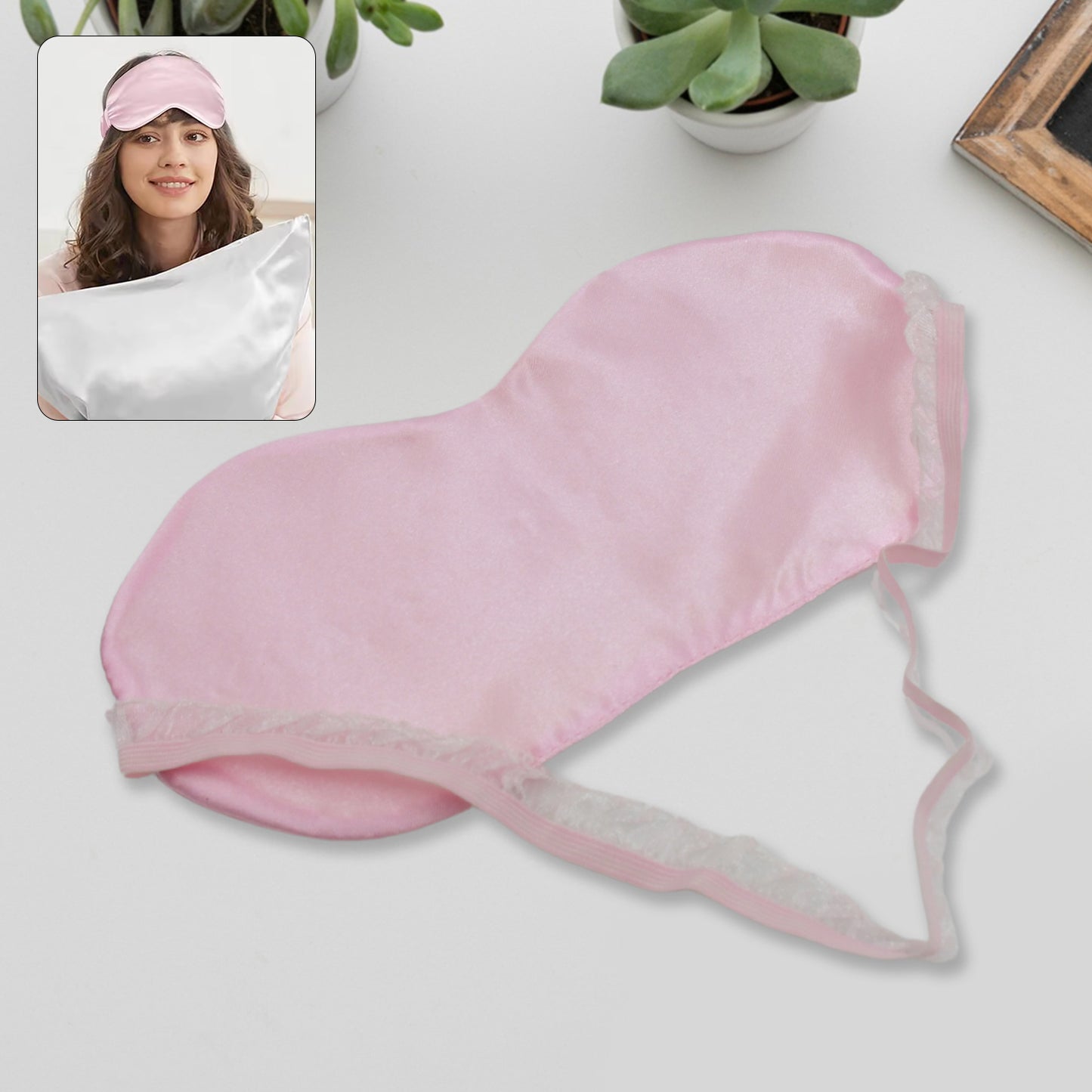 New Men Women Blindfold Soft Satin Sleep Mask Eye Mask Blind Fold Block Out Light For Travel Shift Work  Meditation (1pc) - Happy Price - Image 2