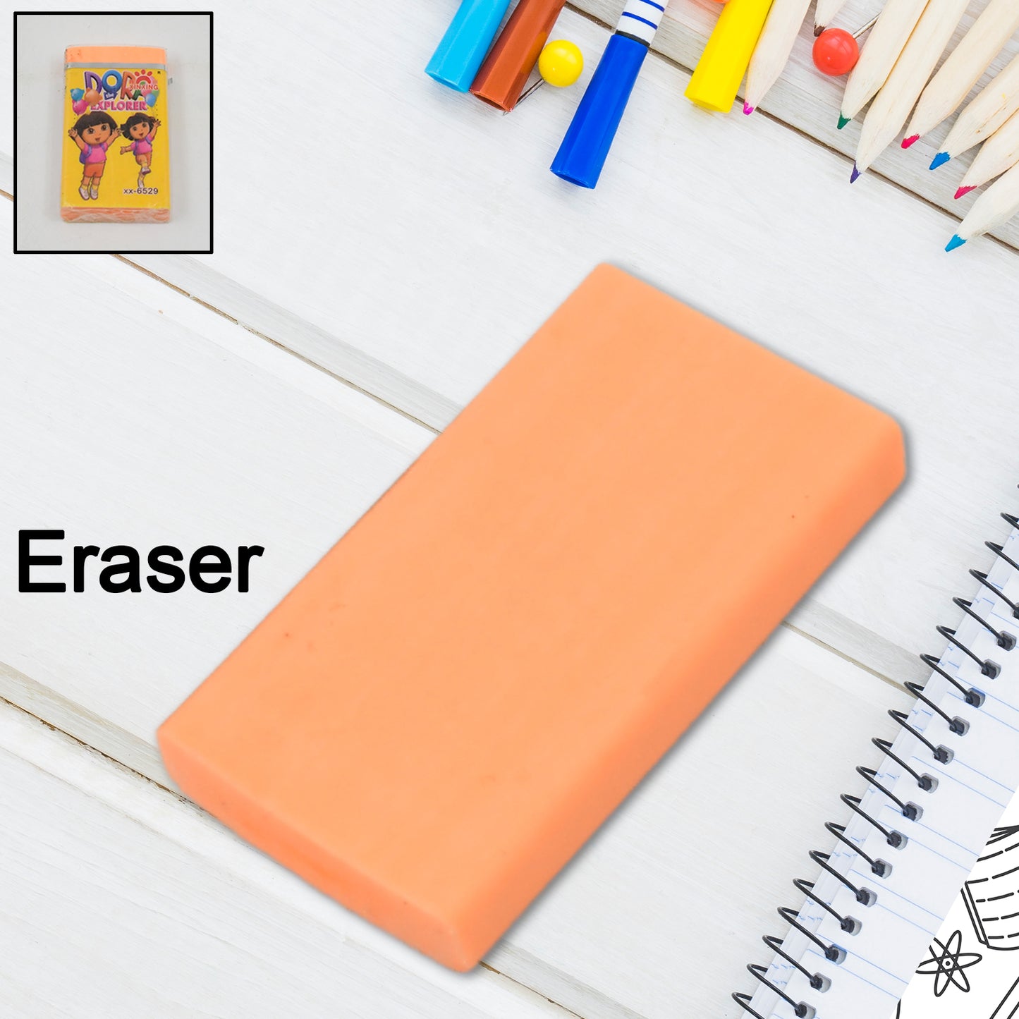 Fancy  Stylish Eraser (1 Pc  Mix Design) - Happy Price - Image 3
