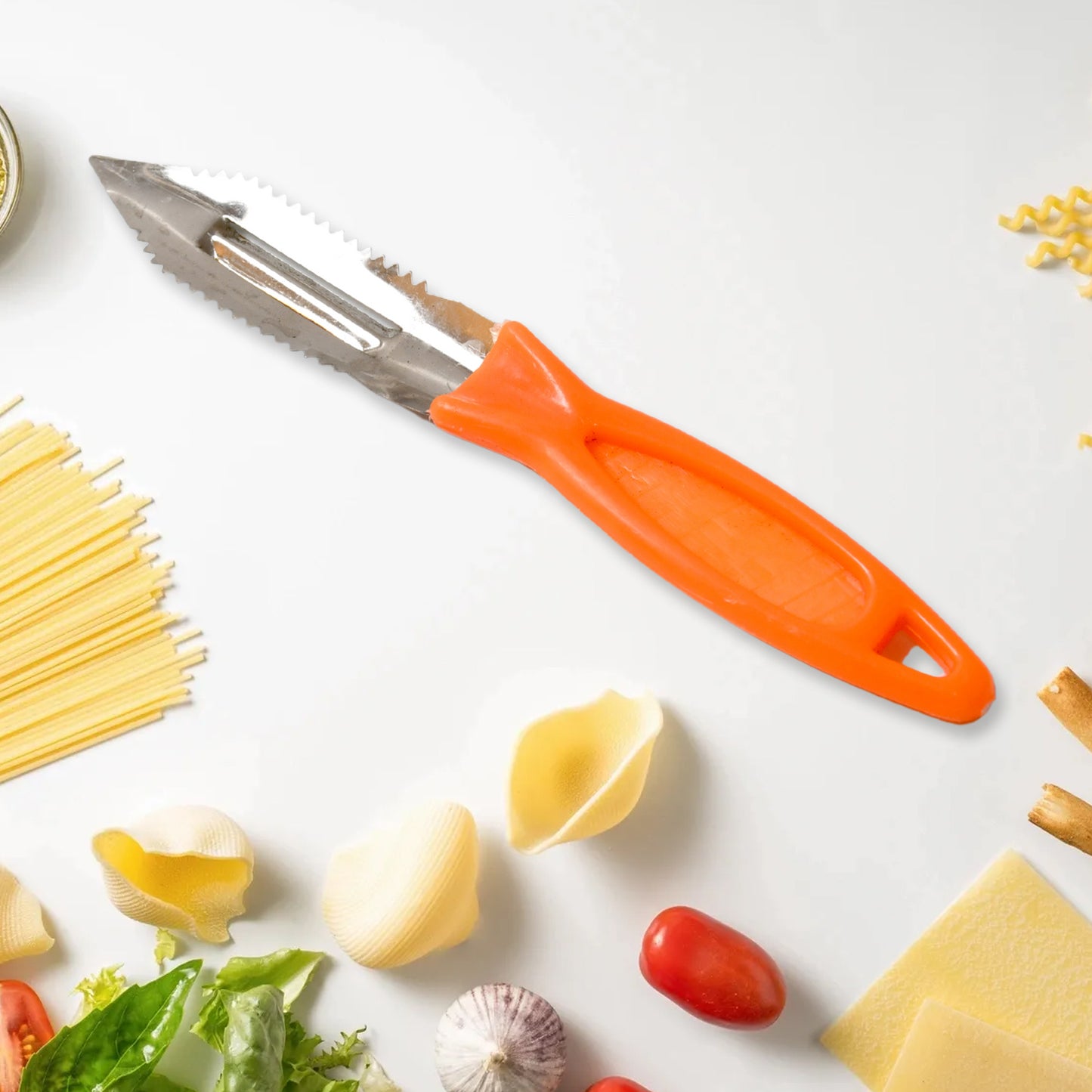 3in1 Multipurpose Stainless Steel Classic Kitchen Knife Set Of 3 For Fruits And Vegetable Chopping  Cutting  Peeling Kitchen Knife  Vegetable Peeler  Plain Knife - Happy Price - Image 6
