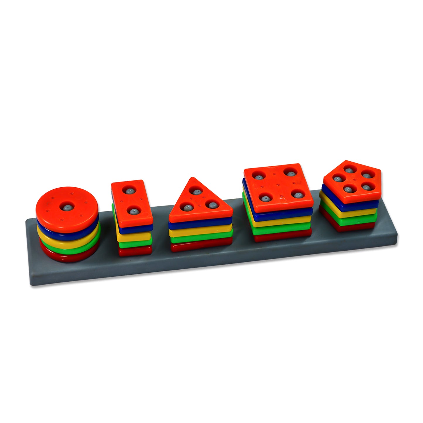 Geometric Brick - 5 Angle Matching Column Blocks For Kids - Preschool Educational Learning Toys. - Happy Price - Image 2