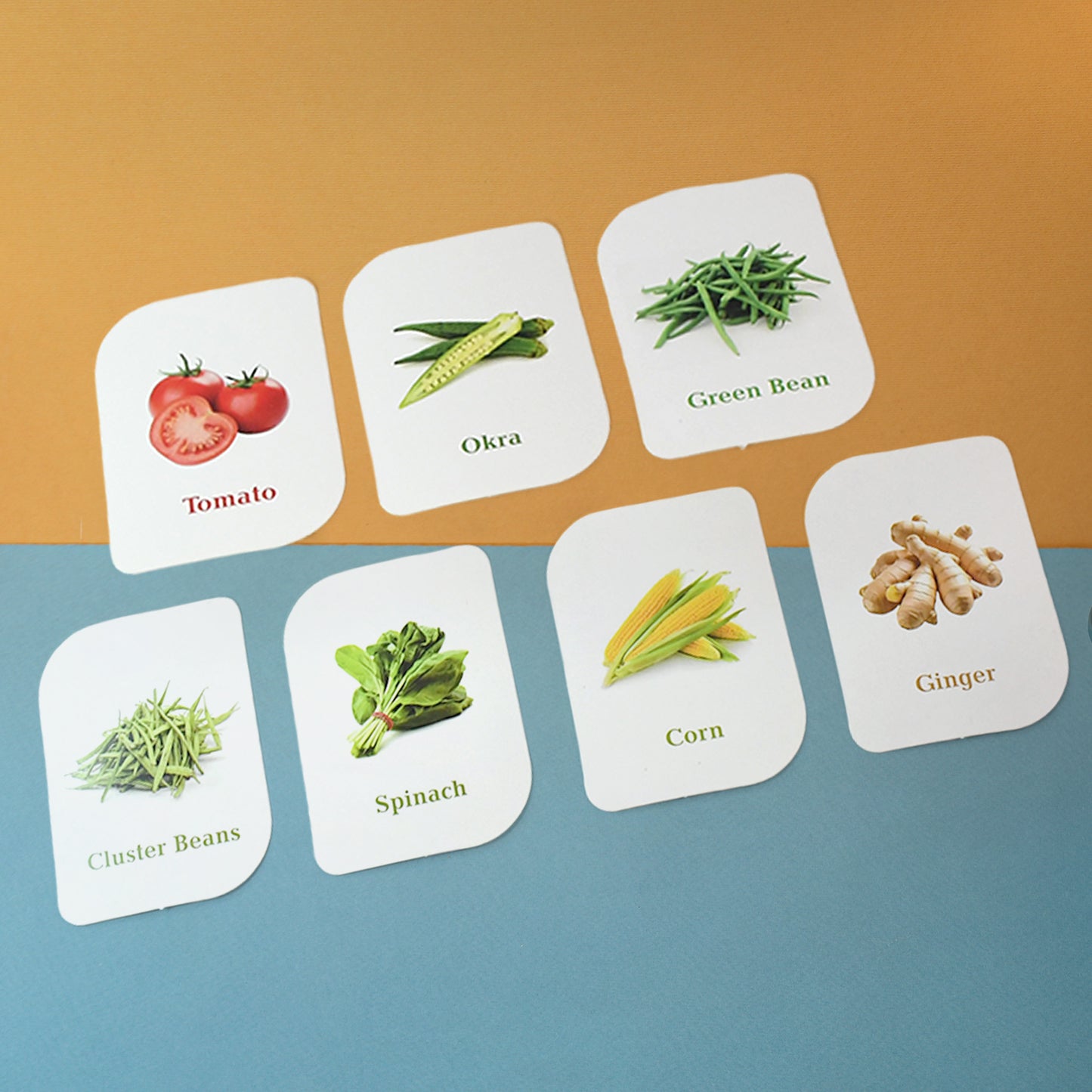 Kidkraft 32-piece Educational Vegetable Flash Cards Set - Happy Price - Image 3