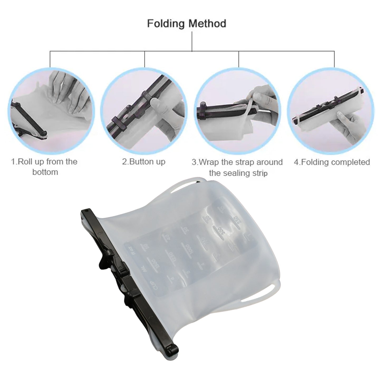 Reusable Silicone Food Storage Bag Set Leakproof Lock Reusable Flat Bottom Freezer Bags Sandwich Bags Silicone Food Grade Kids Snack Bags Bpa Free Microwave Dishwasher Safe (1 Pc) - Happy Price - Image 3