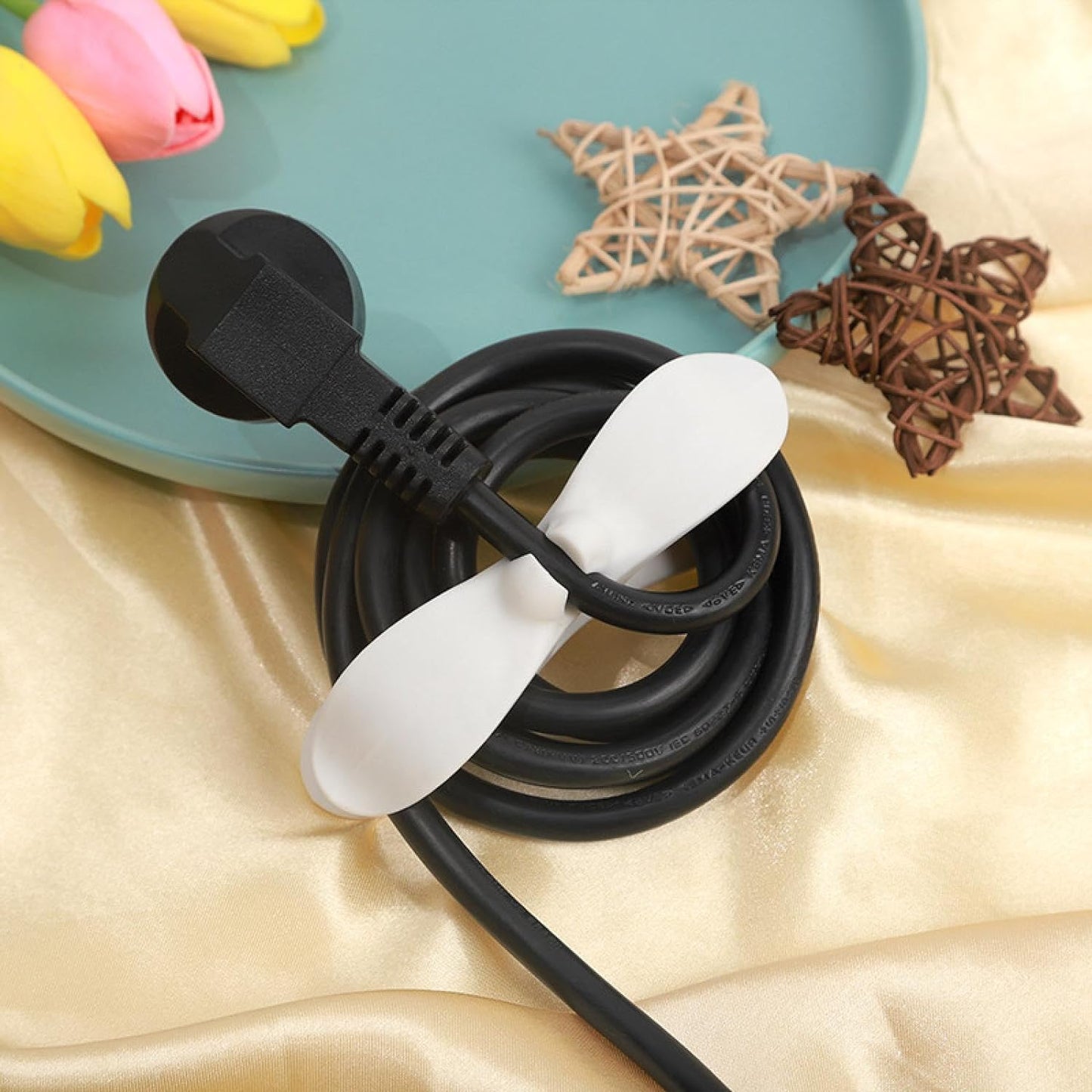 12657 Power Plug Holder Organizer For Appliances Tidy Cord Winder Cable Organizer Self Adhesive Wire Wrap Holder For Coffee Maker Pressure Cooker Etc (1 Pc  8x3 Cm) - Happy Price - Image 3