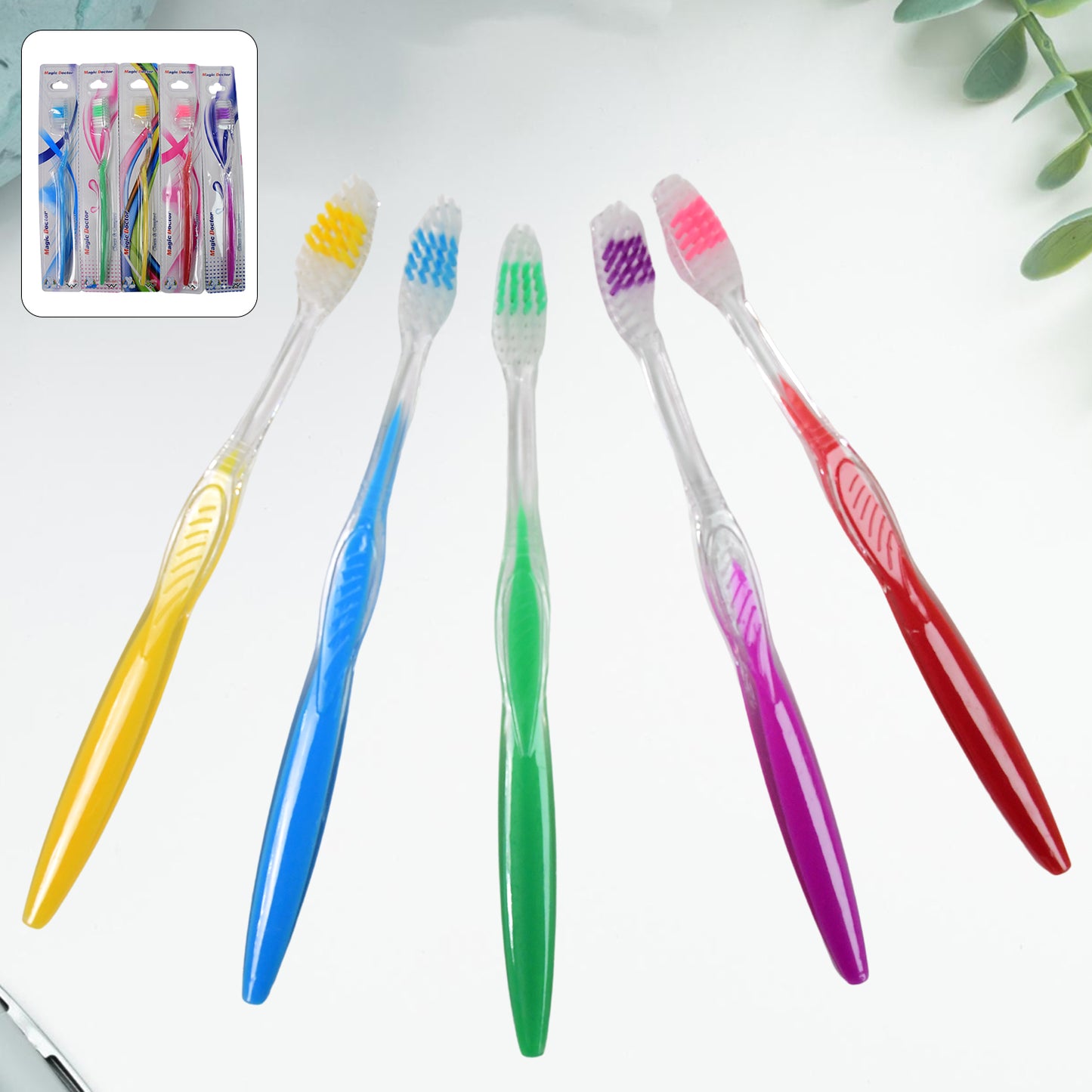 Premium Plastic Toothbrush (1 Pc  Mix Color) - Happy Price - Image 2
