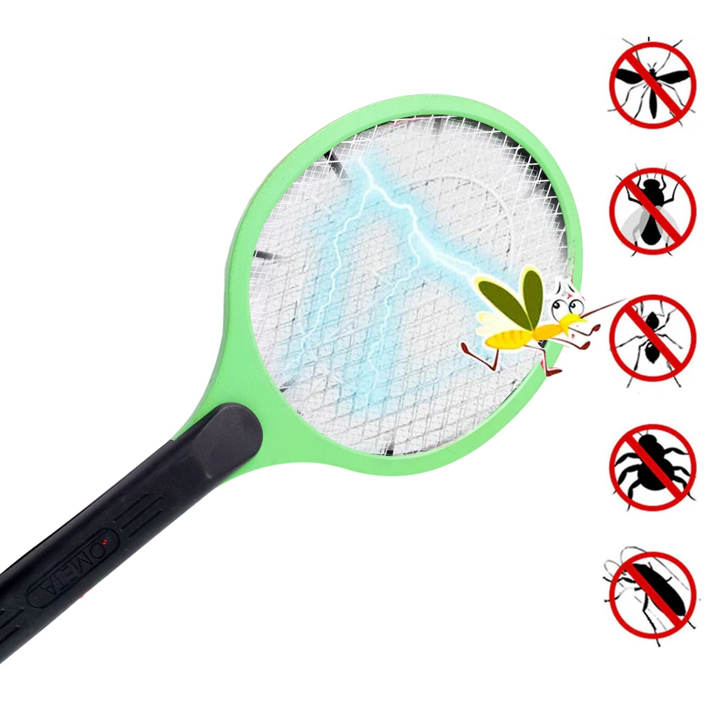 Green Rechargeable Electric Mosquito Killer Racket With Cable - Happy Price - Image 5