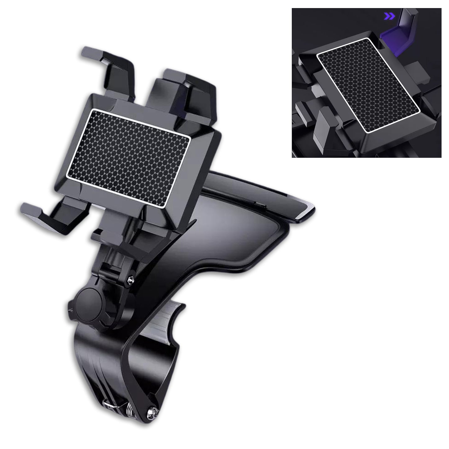 Car Mobile Phone Holder Mount Stand With 360 Degree. Stable One Hand Operational Compatible With Car Dashboard. - Happy Price - Image 5