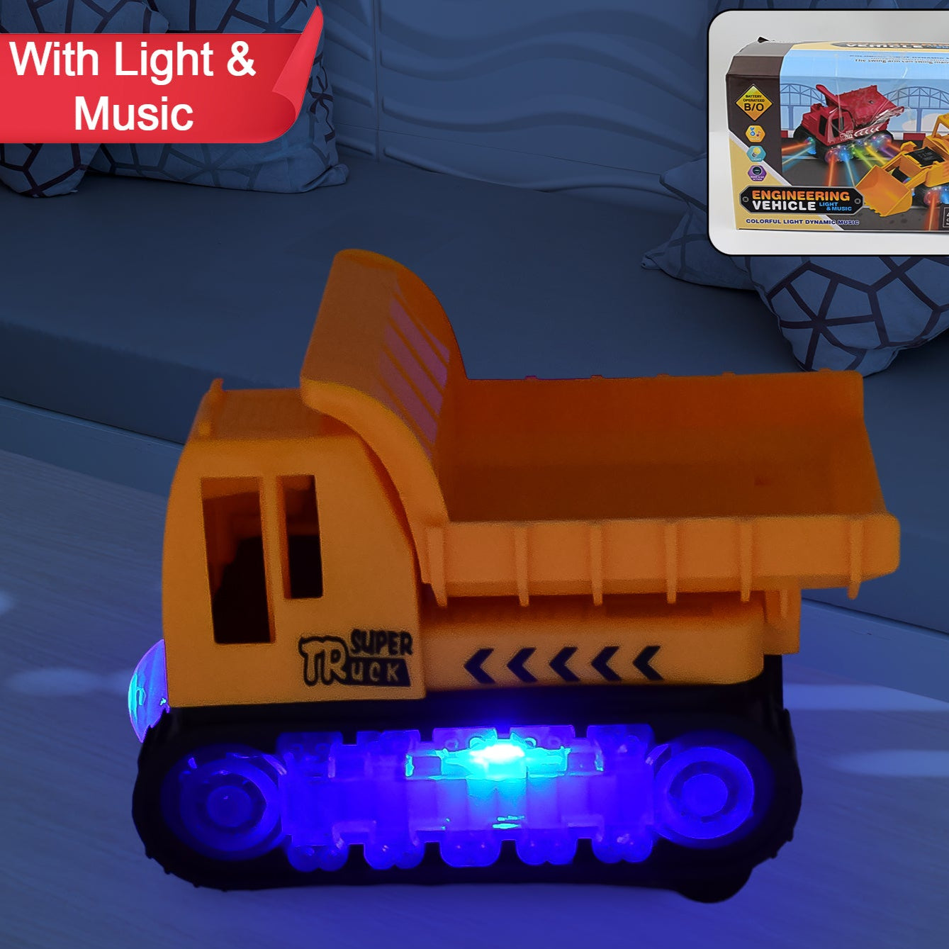 Engineering Vehicletoys For Kids - Self-driving Super Dump Truck Toy  Self-driving Trucks Engineering Truck Electric Vehicle Toys Boys Birthday Gift Toys (1 Pc) - Happy Price - Image 1