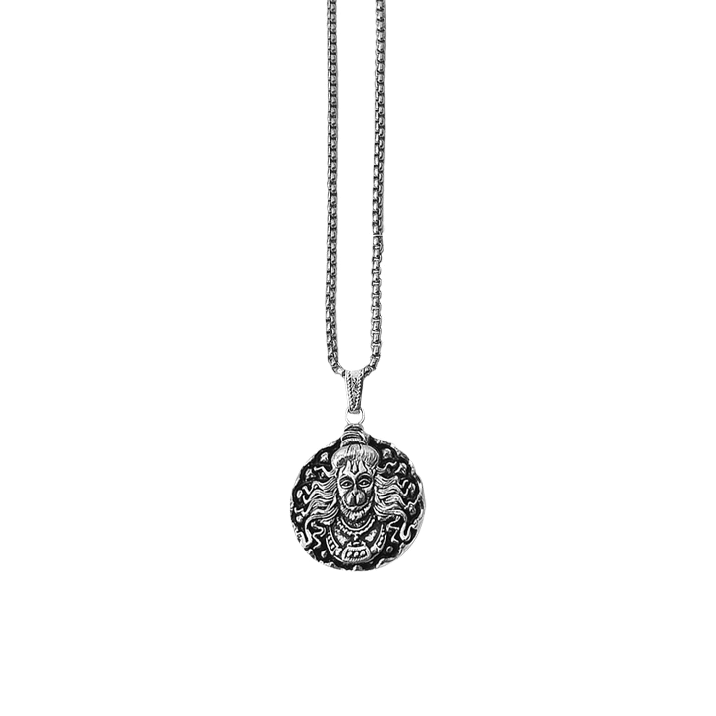 Hanuman Facelocket With Chain Pendant Necklace Chain (1 Pc) - Happy Price - Image 4