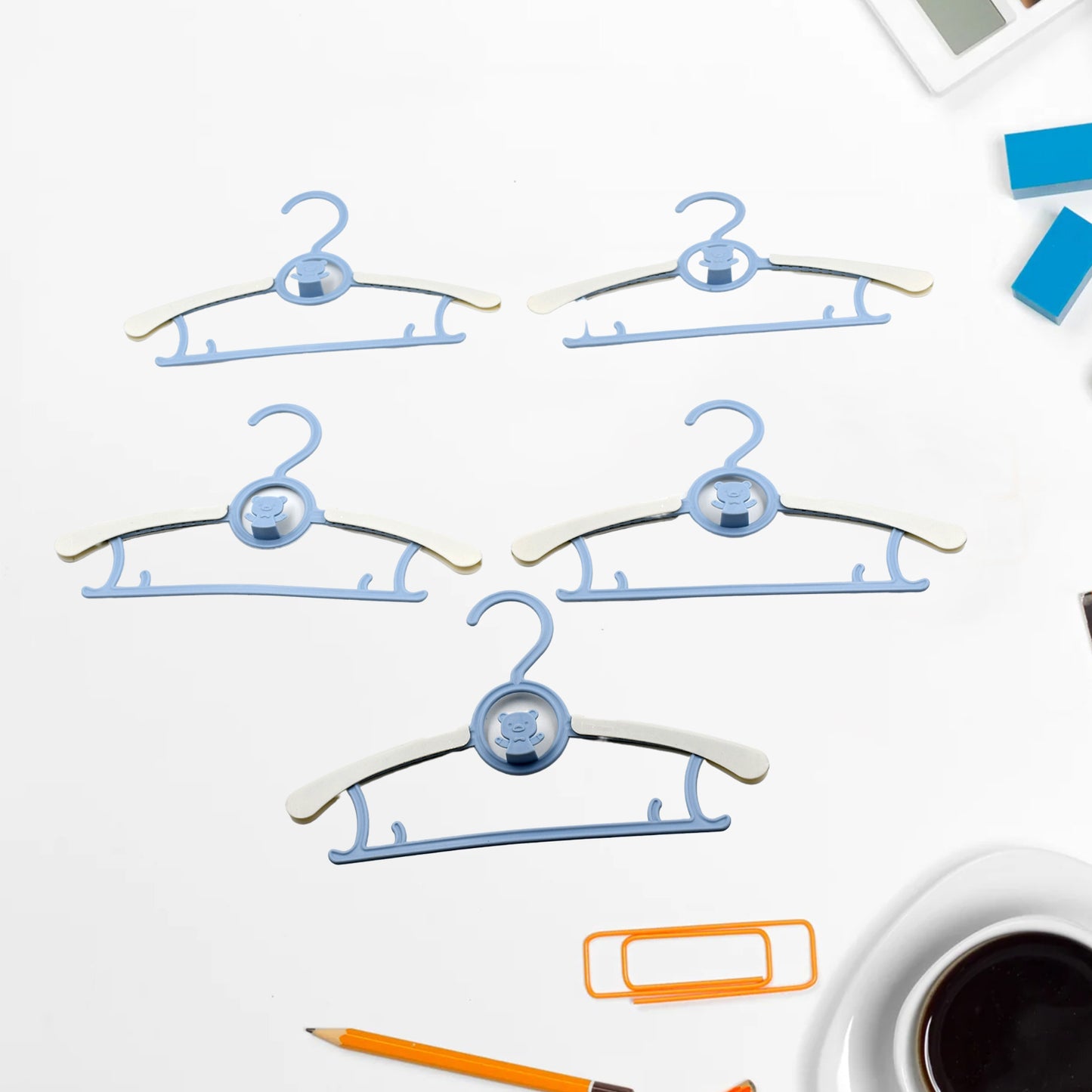 Large Dress Hanger Plastic Adjustable Child Plastic Hangers Space Saving Lightweight Hangers For Clothes Coat Shirt Closet Cloth Hangers Ideal (5pc) - Happy Price - Image 2