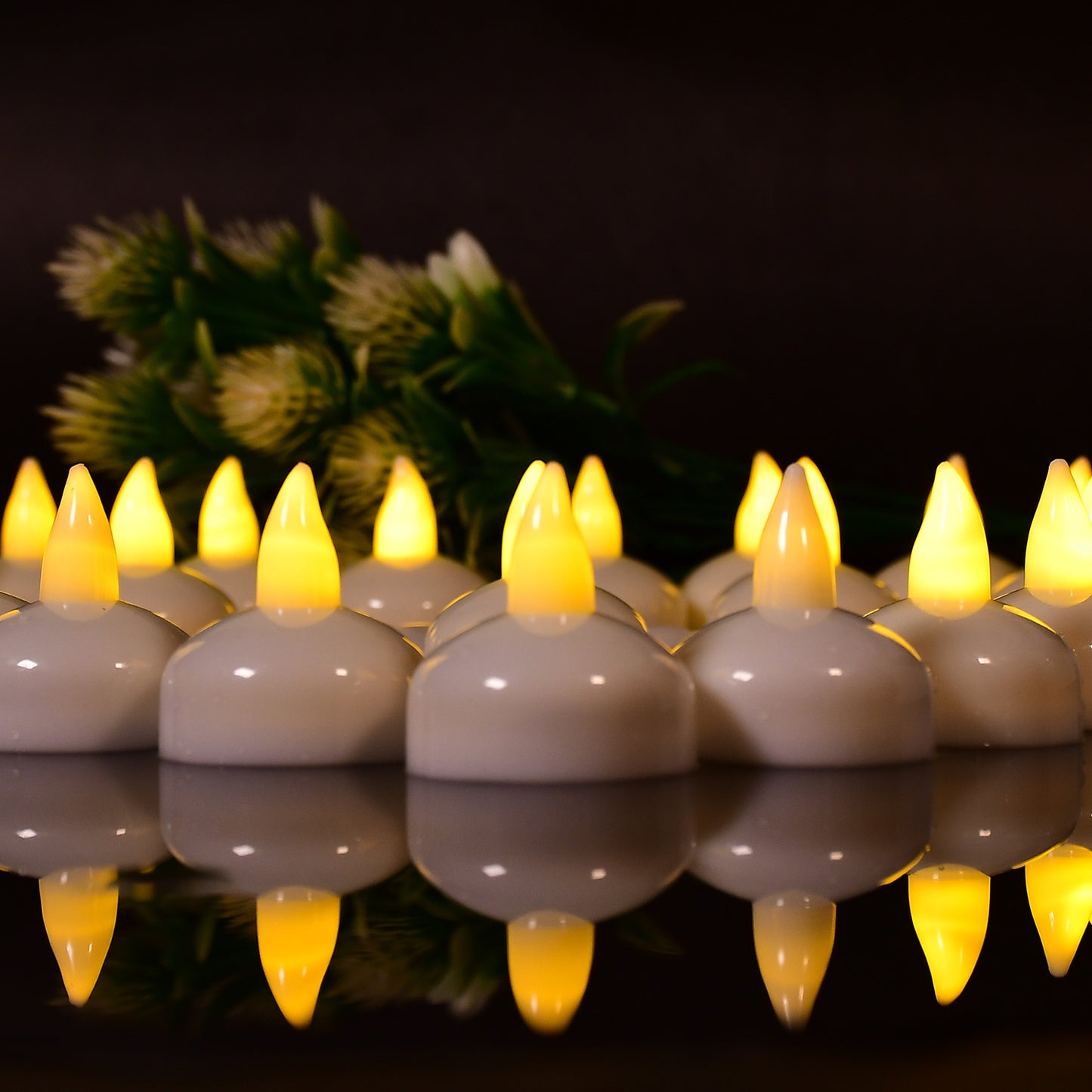 Set Of 12 Flameless Floating Candles Battery Operated Tea Lights Tealight Candle - Decorative Wedding. - Happy Price - Image 5