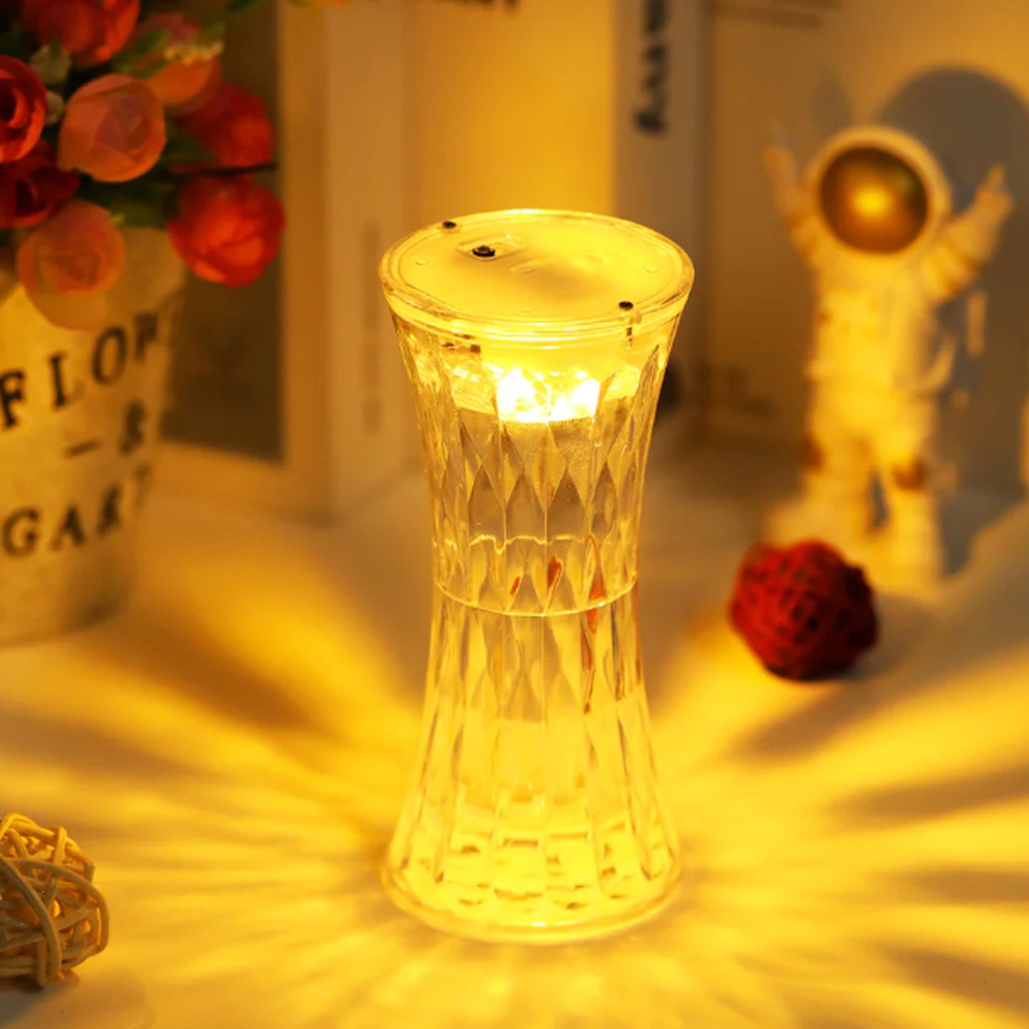 Crystal Lamp Universal Night Light Soft Lighting Eye Protection For Nursery Study Bedroom Transparent Crystal Table Soft Lighting Multipurpose For Hotel For Office For Childrens Room (12pc Moq) - Happy Price - Image 3