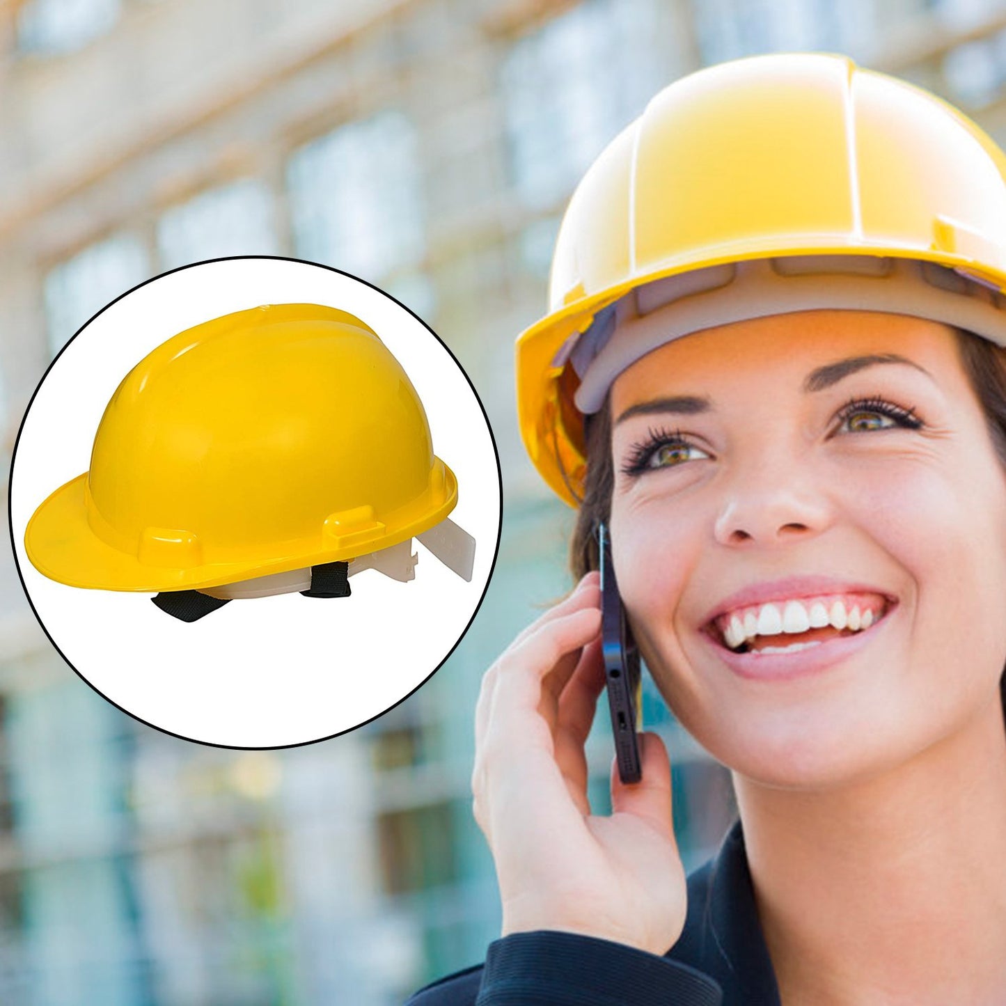 Yellow Plastic Hard Hat Construction Cap (1pc Only) - Happy Price - Image 2