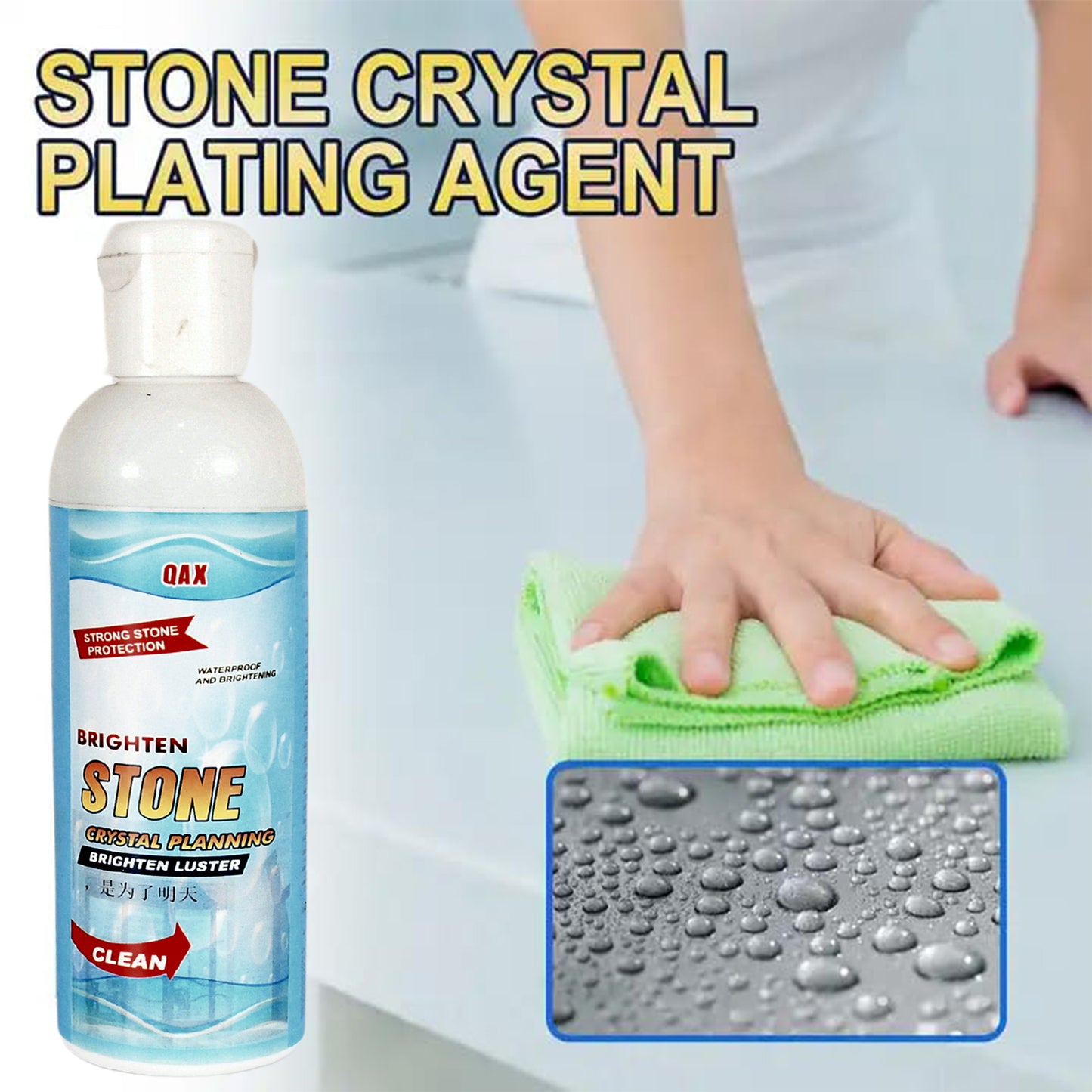 Stone Stain Remover Cleaner Stone Crystal Plating Agent Marble Stone Cleaner Polishes Crystal Plating For Kitchen Patio Backyard Marble Cleaner And Polish (75 Ml Approx  1 Pc) - Happy Price - Image 5