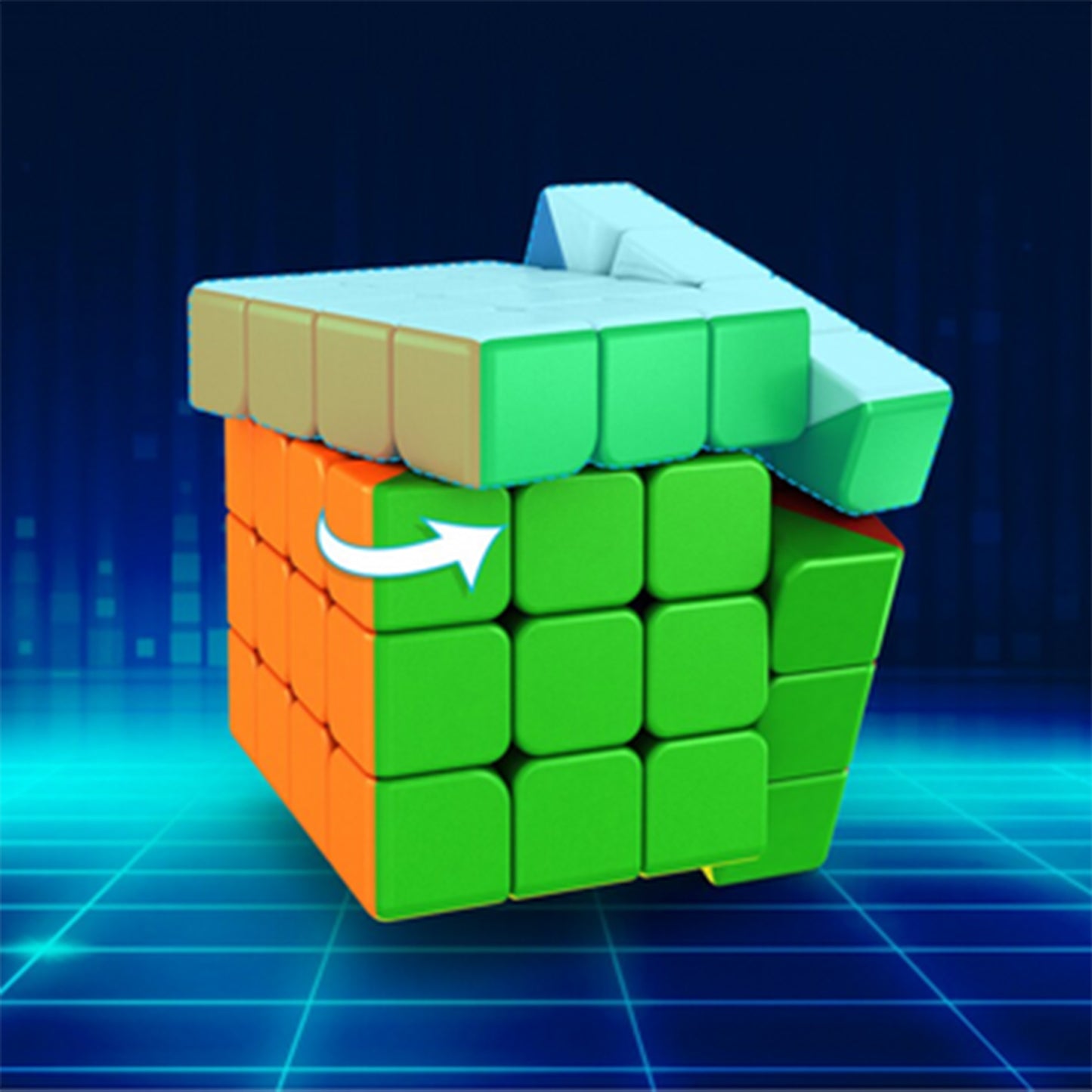 Small Puzzles Cubes 444 High Speed Sticker Less Magic Cube Game Kids And Professionals Magic Cube Puzzle Toy Pack Of 1 8+ Years - Happy Price - Image 5