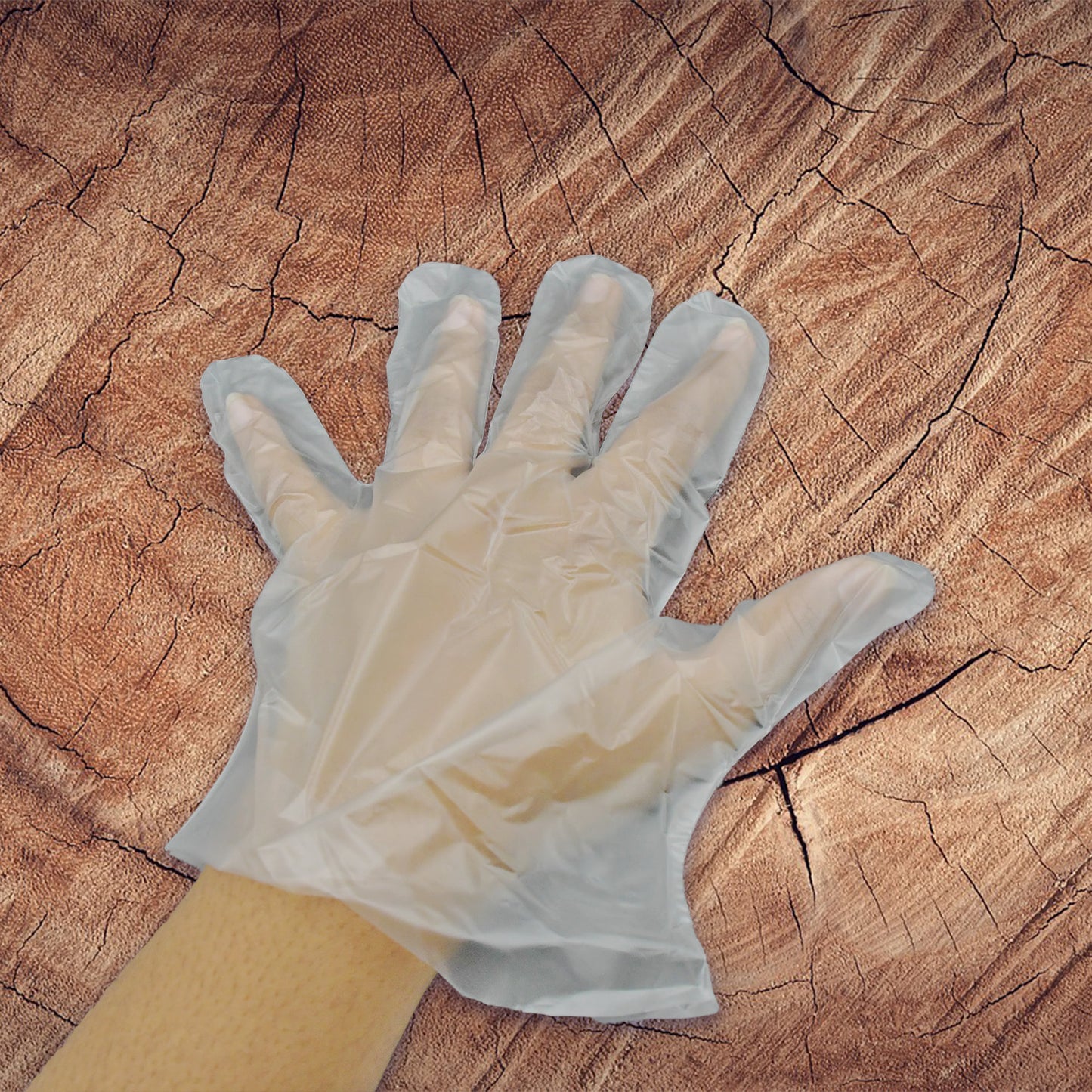 Large Size Plastic Transparent Disposable Clear Plastic Hand Gloves For Home Kitchen Hotels Hospitals Clinics Beauty Parlor Saloons (100 Pcs) - Happy Price - Image 3
