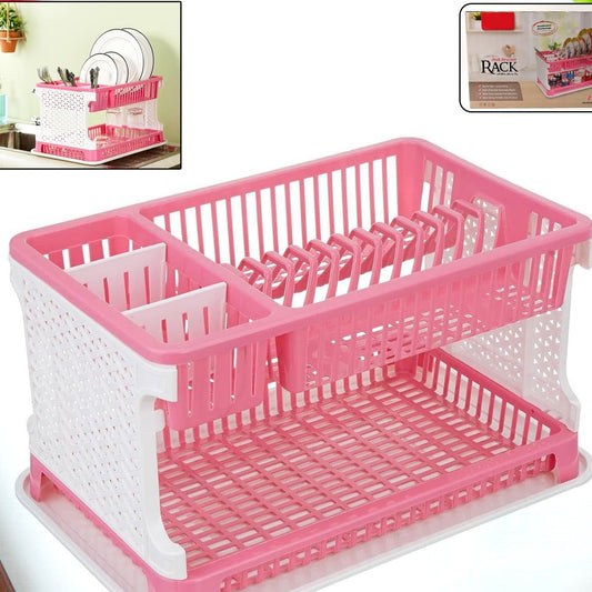 Plastic Kitchen Organizer Rack With Water Storing Tray - Happy Price - Image 1