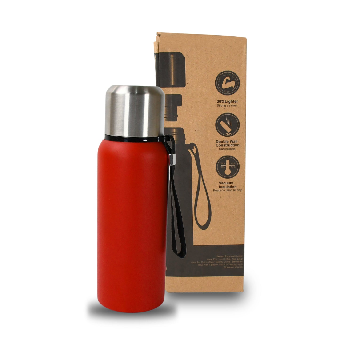 Stainless Steel Water Bottle Fridge Water Bottle Stainless Steel Water Bottle Leak Proof Rust Proof Cold  Hot Thermos Steel Bottle Leak Proof  Office Bottle  Gym  Home  Kitchen  Hiking  Trekking  Travel Bottle (1000ml800mlapprox 600ml) - Happy Price - Image 4