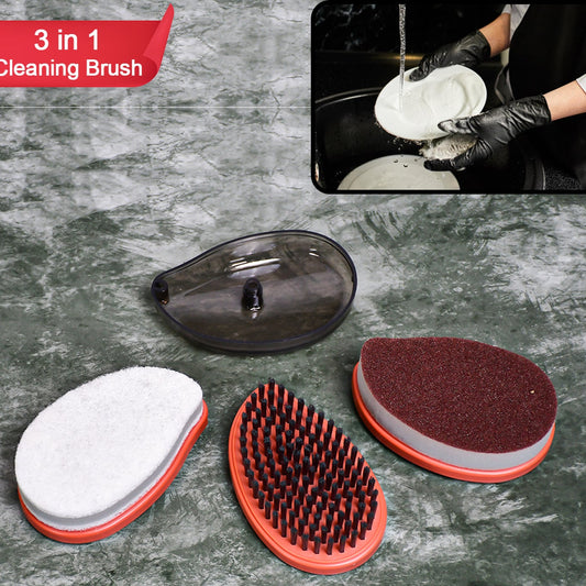 Plastic Wet And Dry Brush For Home  (Multicolor 3 Units) - Happy Price - Image 1