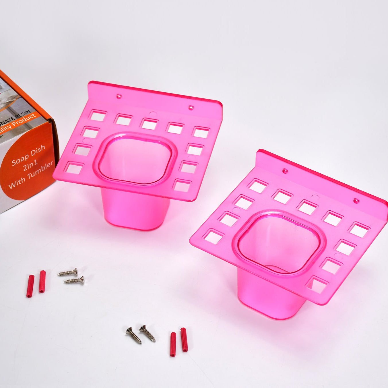 2in1 Tumbler Dish   Toothbrush Holder ( 2 Pcs Pack ) - Happy Price - Image 1