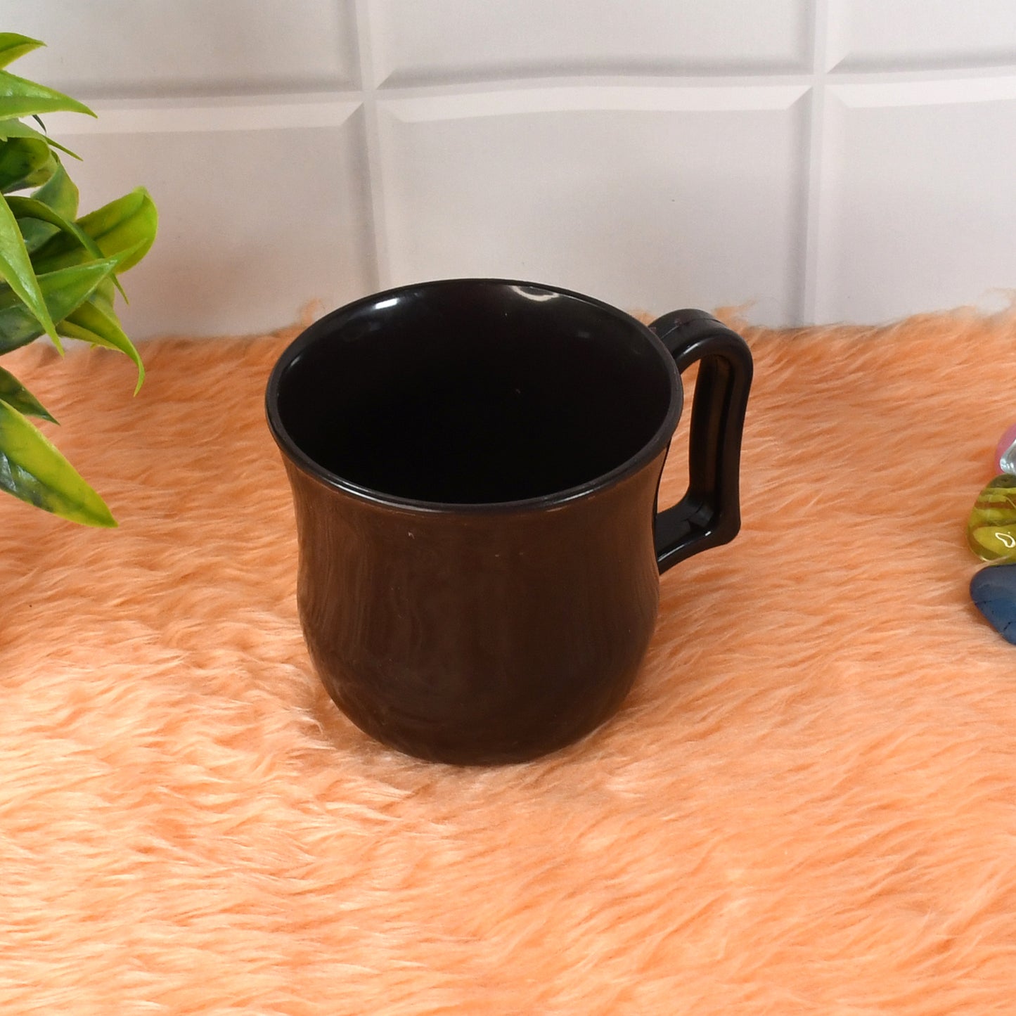 Premium Plastic Coffee  Tea Cups  Mug With Handle (1 Pc  With Color Box  Black) - Happy Price - Image 4
