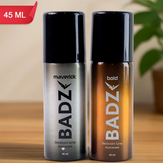 Badz Long-lasting Premium Deodorant Body Spray For Men (1 Pc  Mixed Fragrance  45 Ml) - Happy Price - Image 1