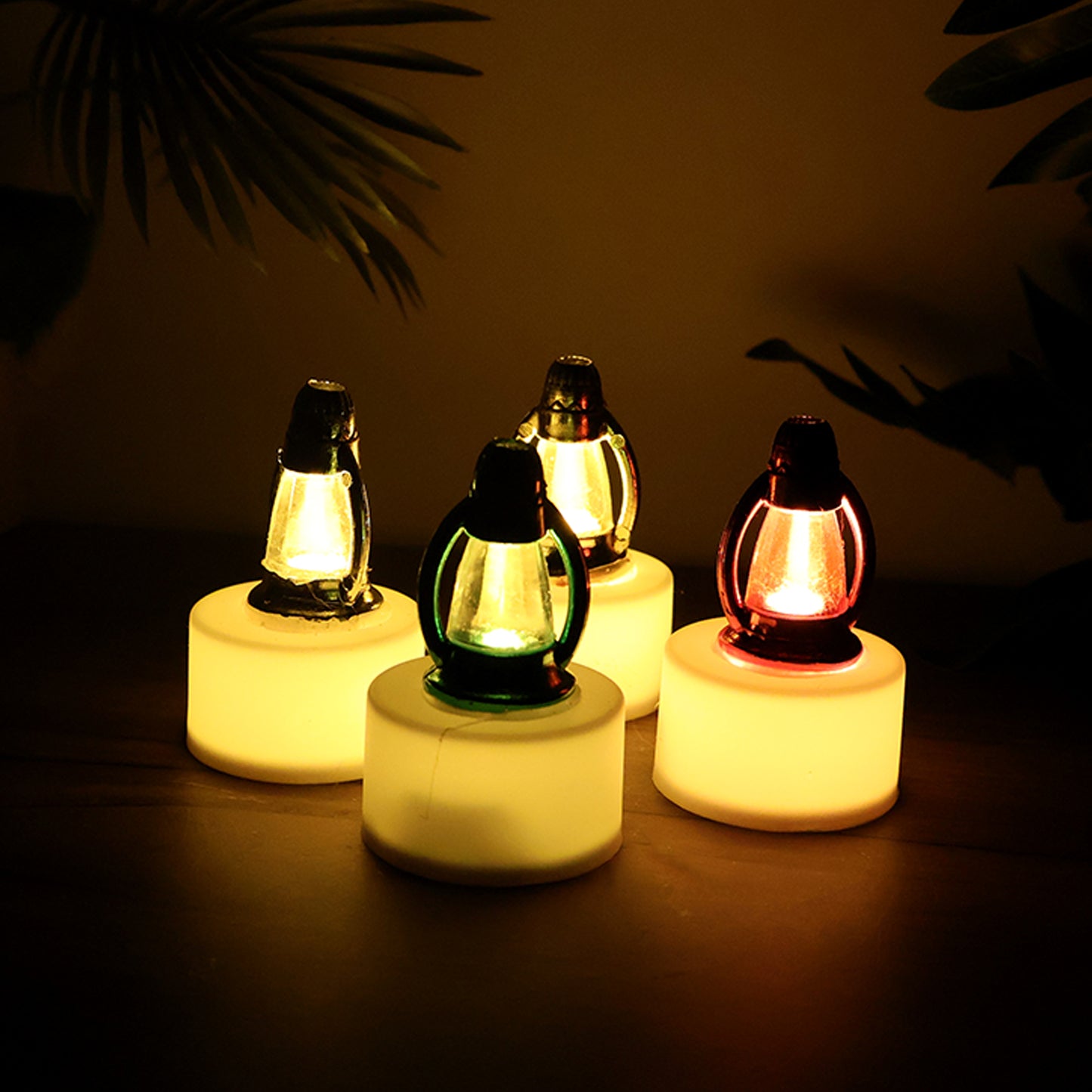 12 Pc LED Flameless Tealight Candles - Multicolor Glow, Battery Operated Decorative Lamps for Festivals & Home - Happy Price - Image 5