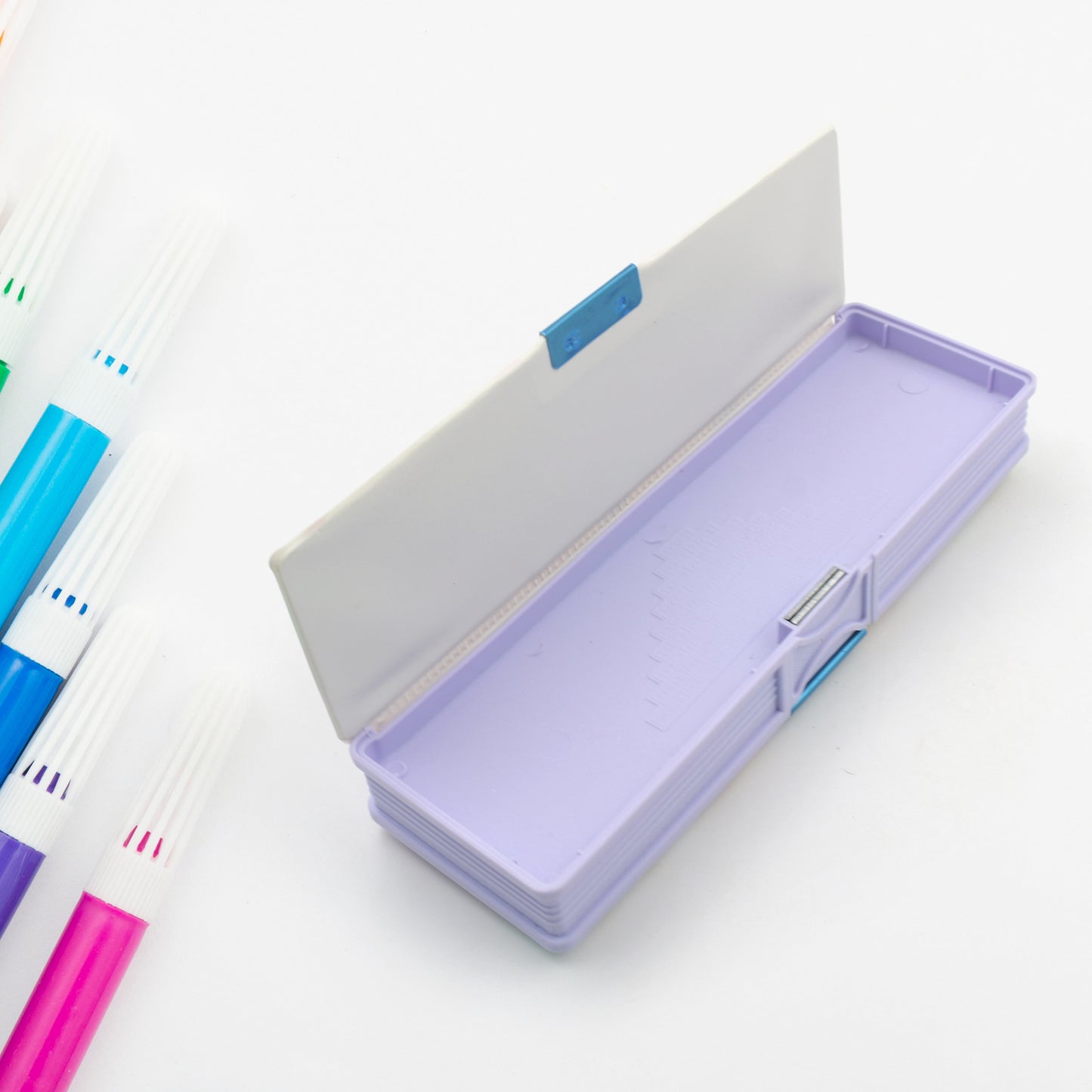 Multipurpose Compass Box Plastic Double Deck Pencil Case With 2 Compartments Supplies Utility Box Storage Organizer Pencil Box For School Cartoon Printed Pencil Case For Kids Birthday Gift For Girls  Boys - Happy Price - Image 6