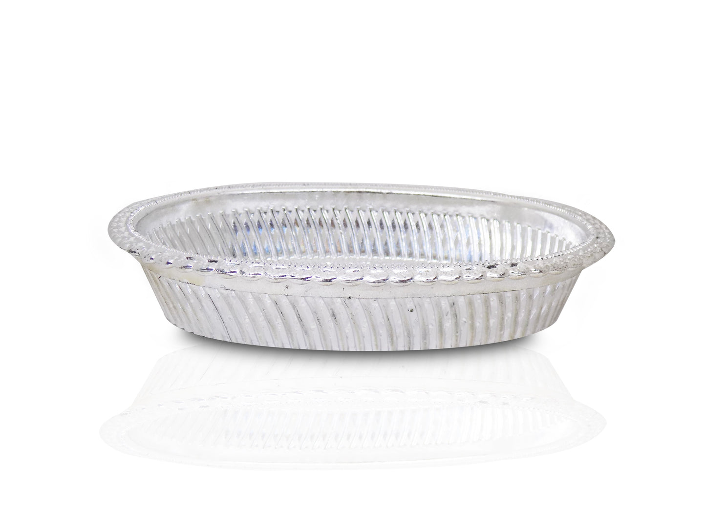 Multipurpose Royal Design Oval Silver Gift Tray - Happy Price - Image 2