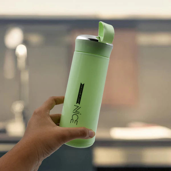 400ml Glass Water Bottle - Leak-Proof, Heat-Resistant for Gym & Kids (1 Pc, Light Green) - Happy Price - Image 4