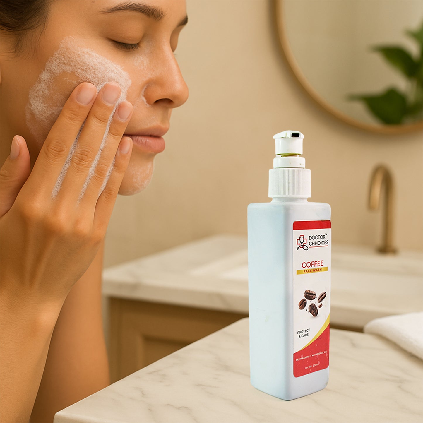 Doctor Chhoices Coffee Face Wash 200ml for Deep Cleansing & Tan Removal