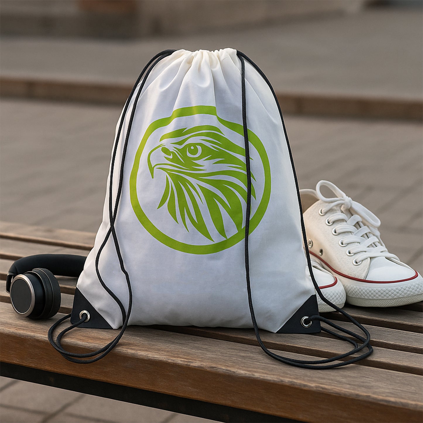 Printed Eagle Drawstring Backpack Bag (1 Pc) - Lightweight Gym, Travel, School - Happy Price - Image 7