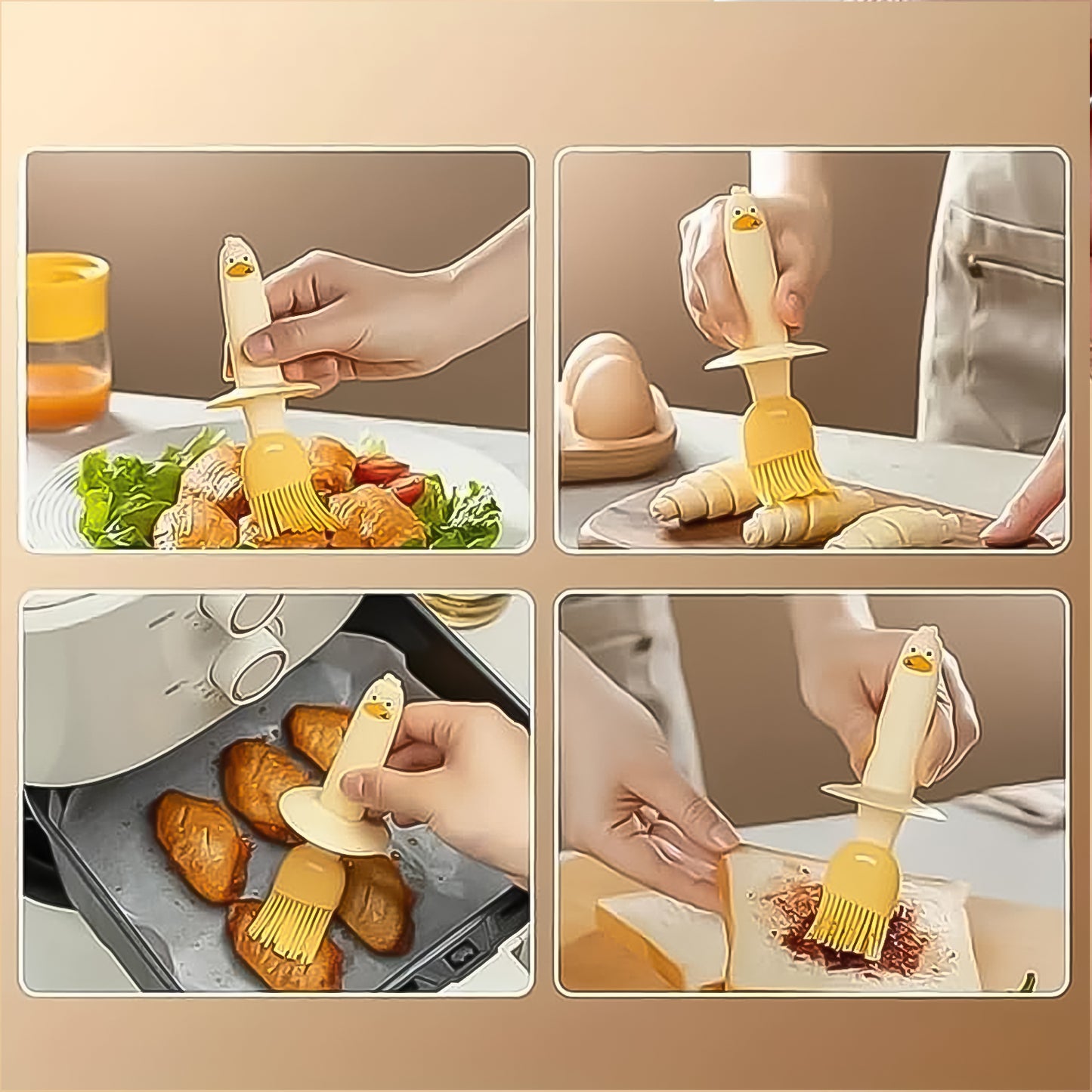 2 In 1 Oil Dispenser Bottle With Silicone Basting Brush (1 Set) - Happy Price - Image 4